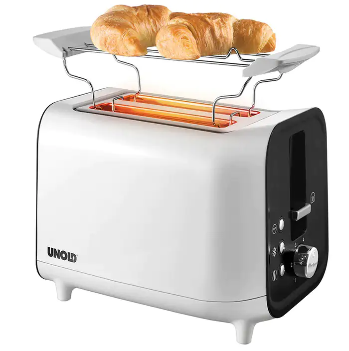 Unold 2-Scheiben-Toaster Shine white 800 Watt, 4 Funktion