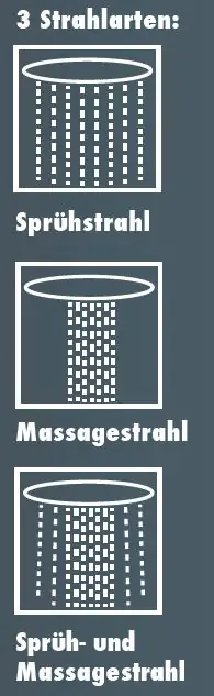 Primaster Handbrause Pisa 3 Strahlarten, chrom