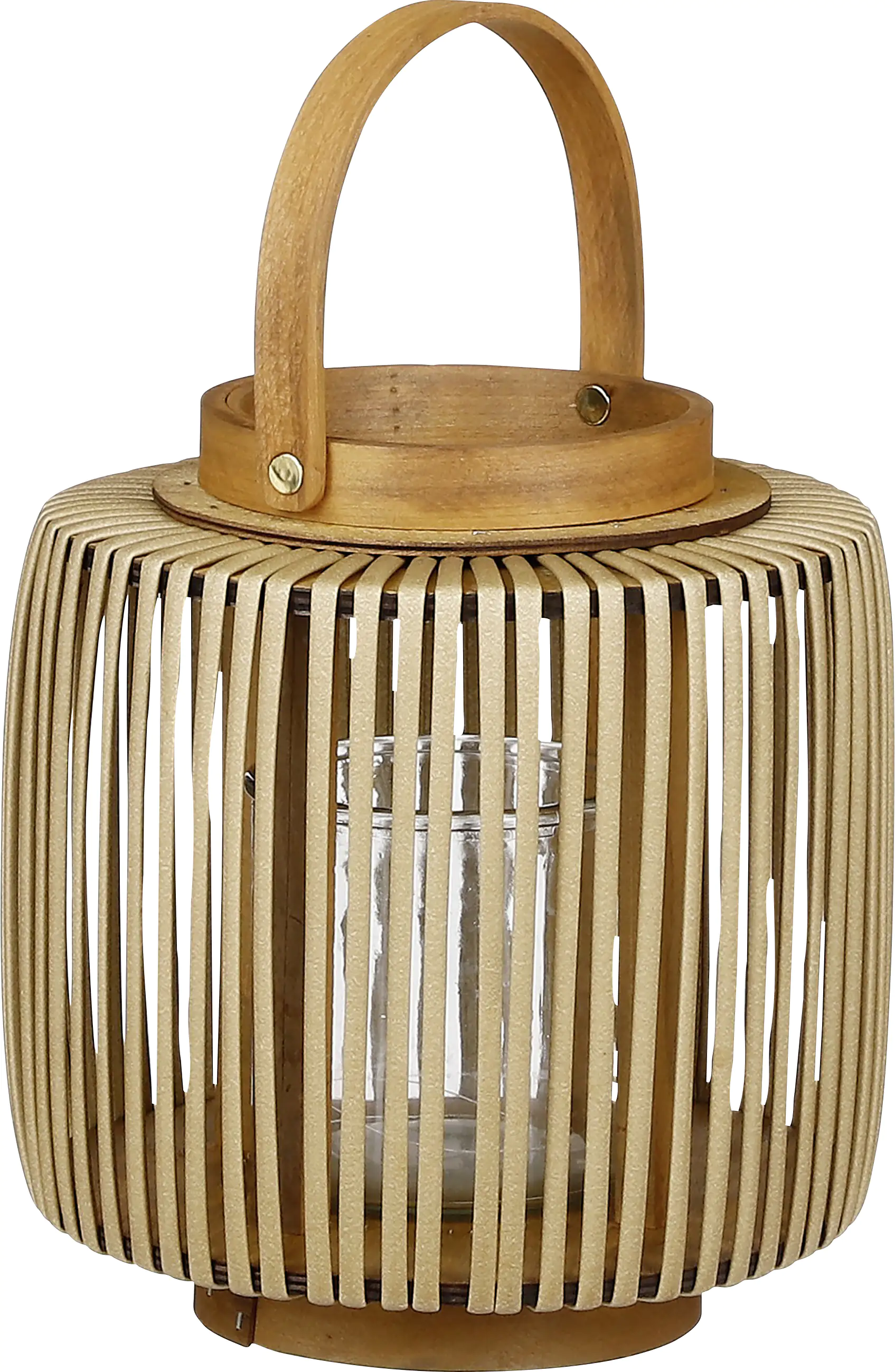 Mica Havard Windlicht braun Polyester h23xd20cm