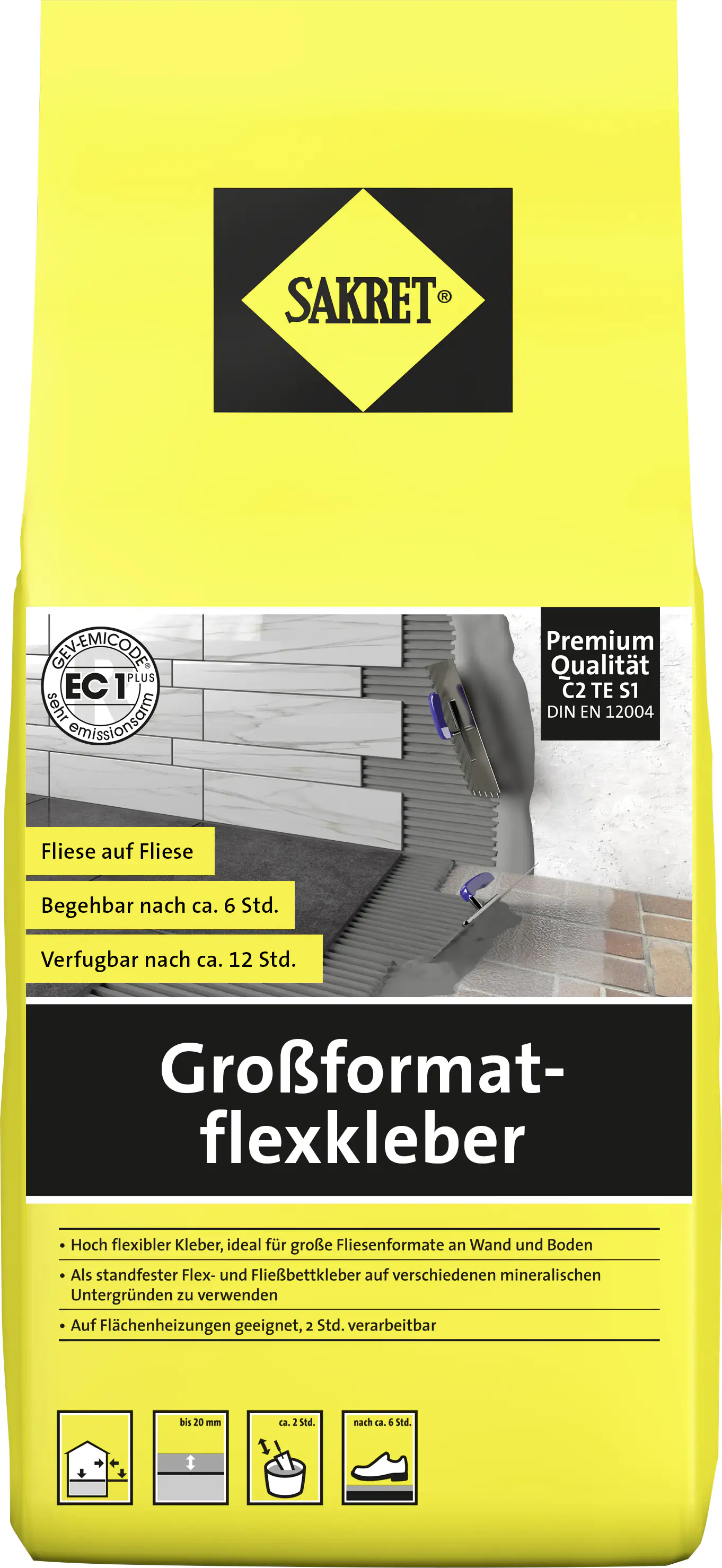 Sakret Großformatflexkleber 5 kg Sakret Großformatflexkleber 5 kg