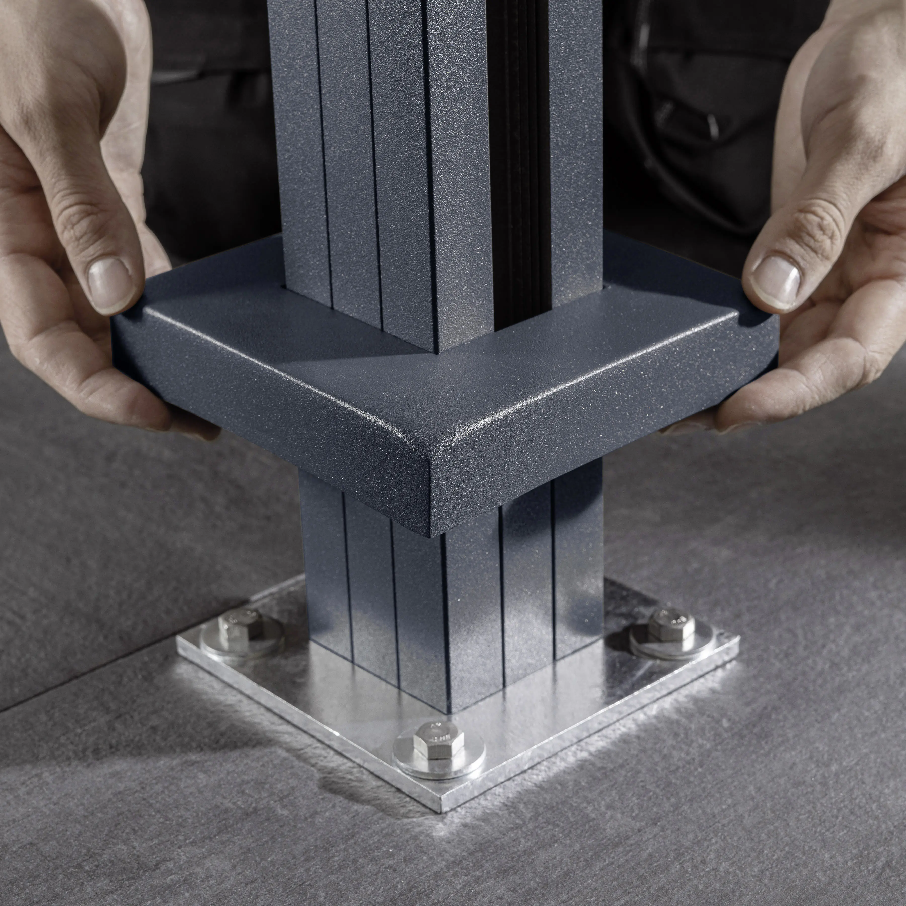 Ambiente Glaszaun Erweiterungsset Klarglas mit Siebdruck 187 x 55,7 cm anthrazit