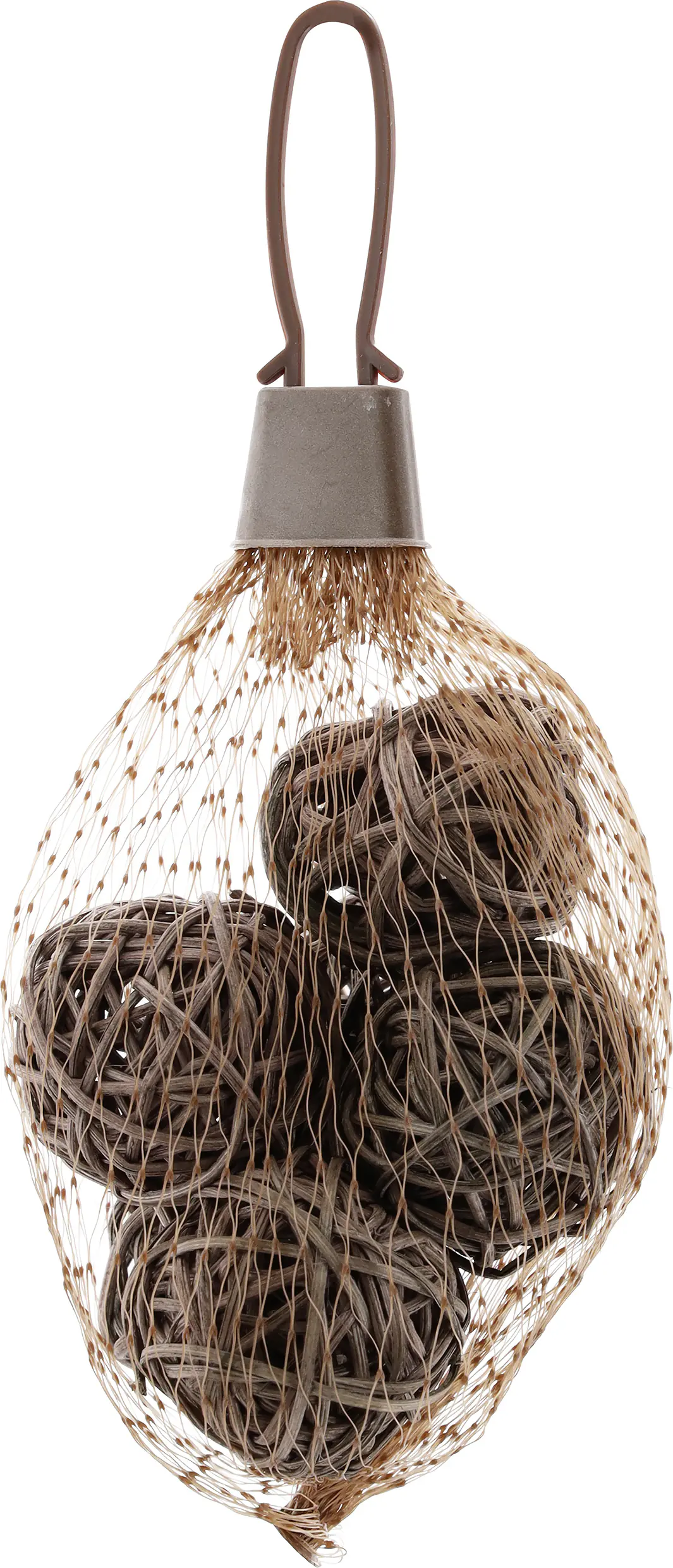Weihnachtsdeko Rattankugeln Ø 3cm braun - 6 Stück