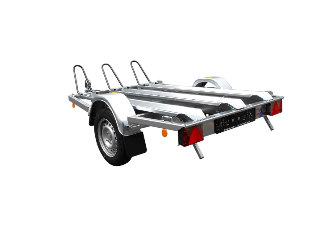 TPV Motorradanhänger MU2 Stahlblech für 2 bis 3 Motorräder geeignet ungebremst 750kg TPV Motorradanhänger MU2 Stahlblech für 2 bis 3 Motorräder geeignet ungebremst 750kg
