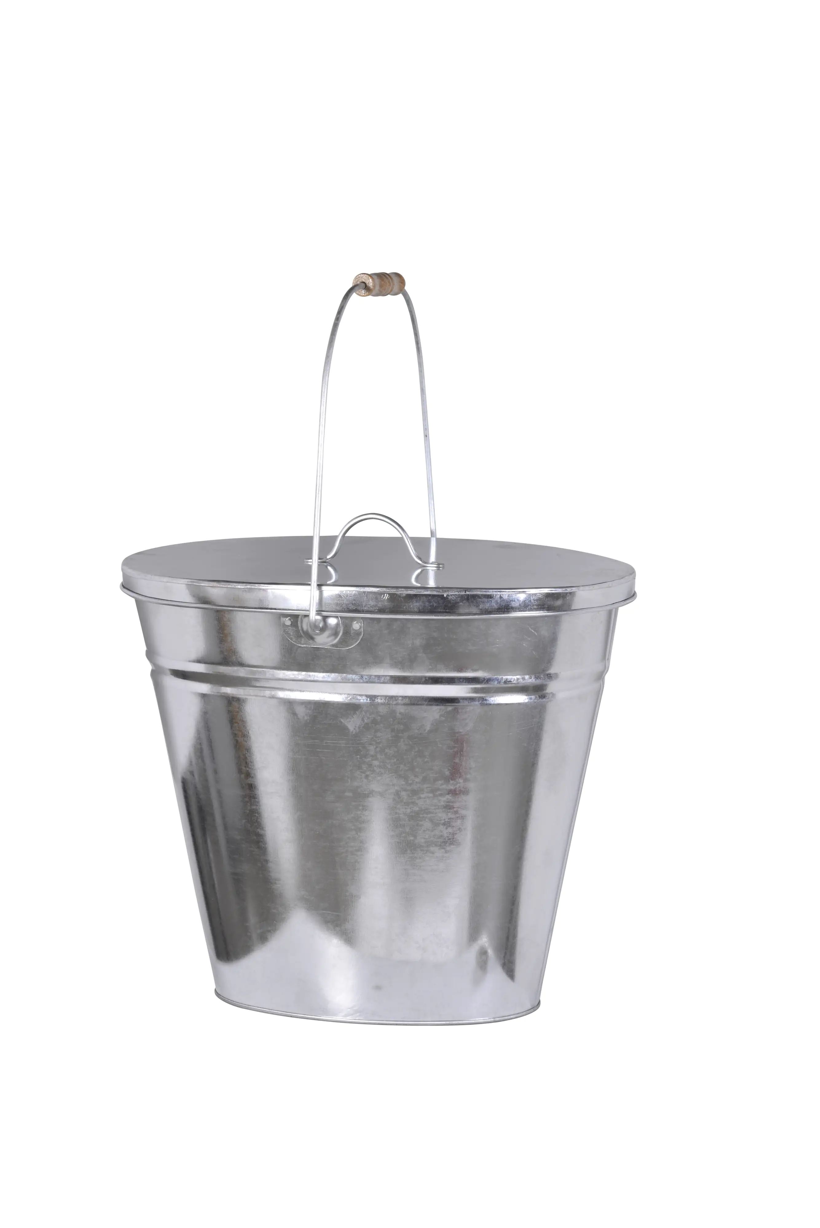 FireFix Ascheeimer oval mit Deckel Höhe: 36 cm, 22 Liter