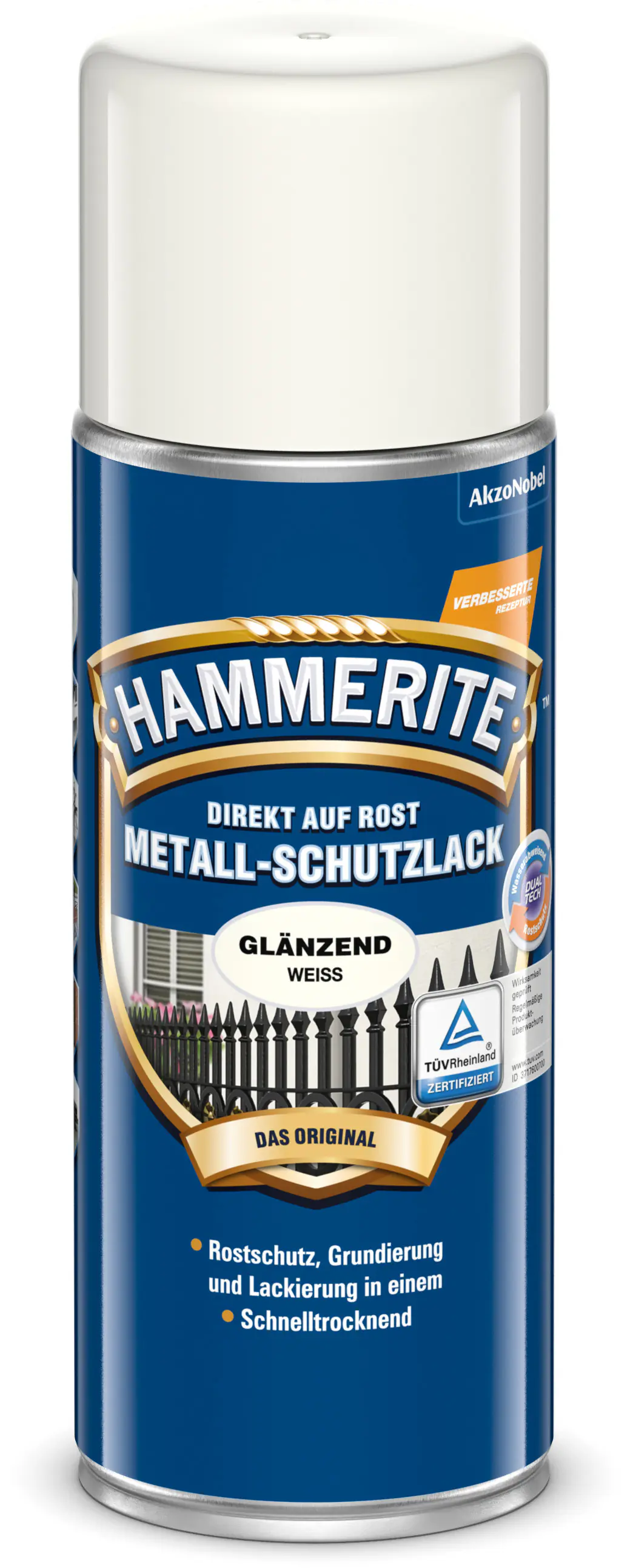 Hammerite Metall-Schutzlack Spray 400 ml weiß glänzend
