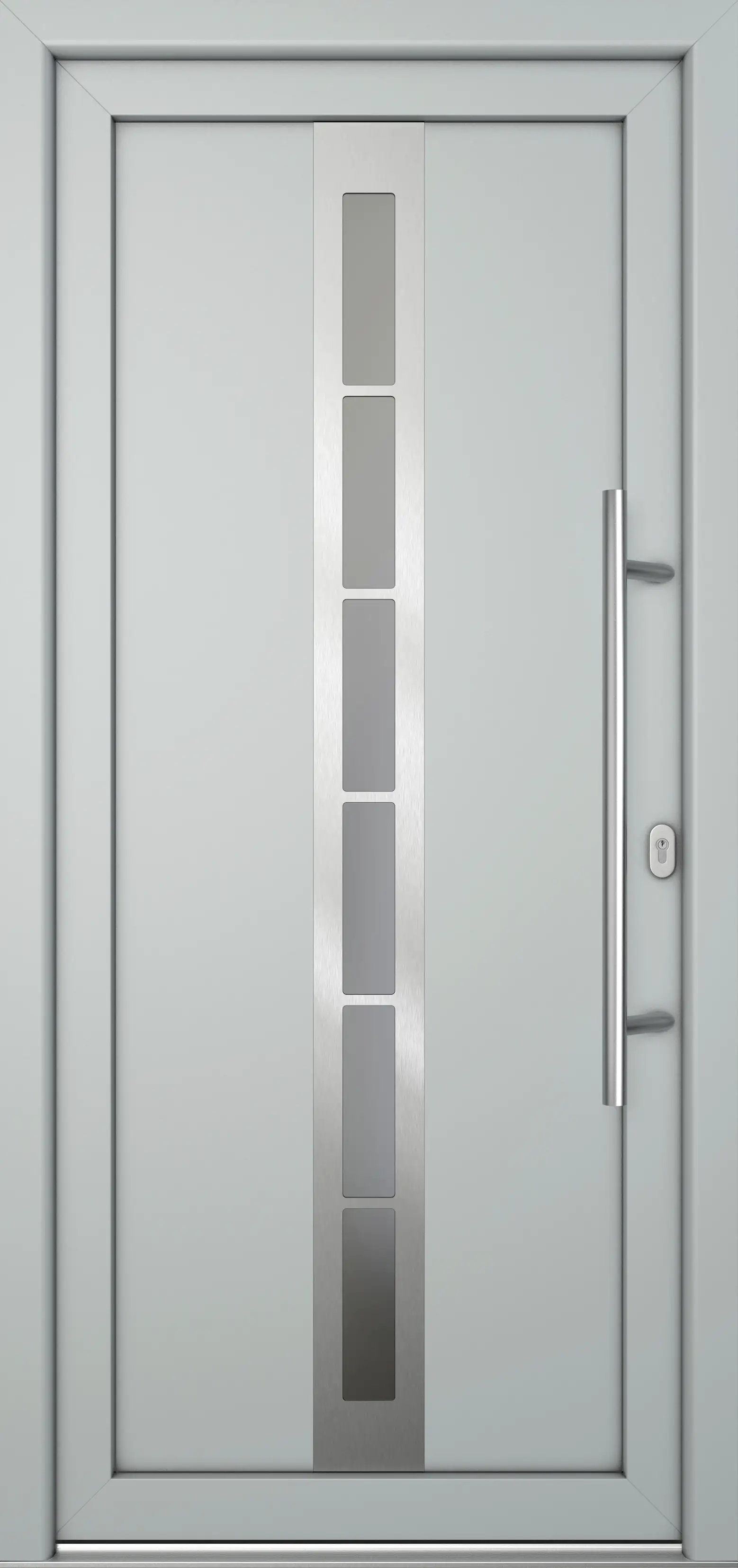 Meeth Haustür Signum Pro PVC Modell 38 98 x 200 cm DIN Rechts weiß/lichtgrau Meeth Haustür Signum Pro PVC Modell 38 98 x 200 cm DIN Rechts weiß/lichtgrau