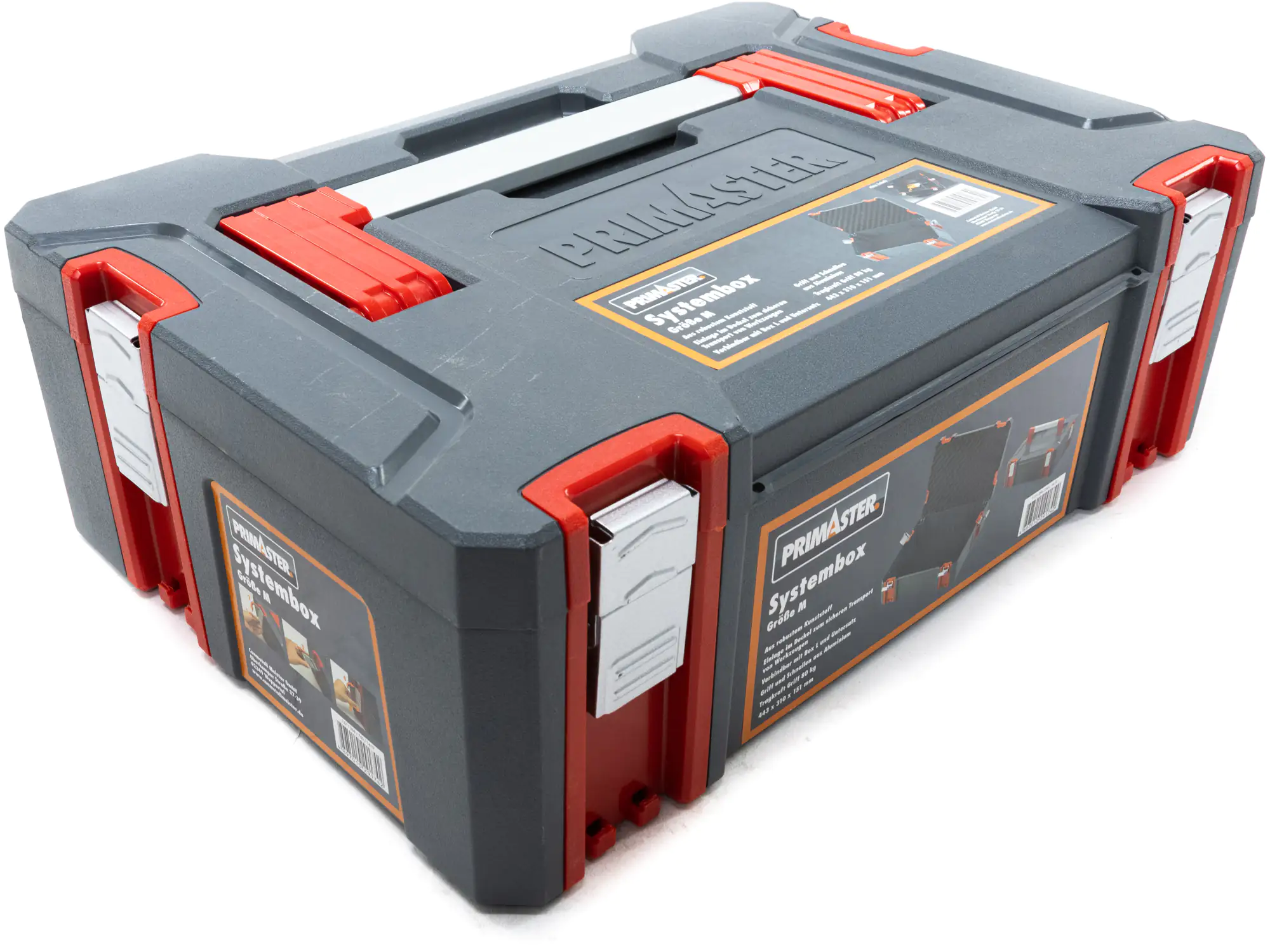 4897010291742_01 Primaster Systembox 44 x 31 x 15 cm unbestückt grau-rot