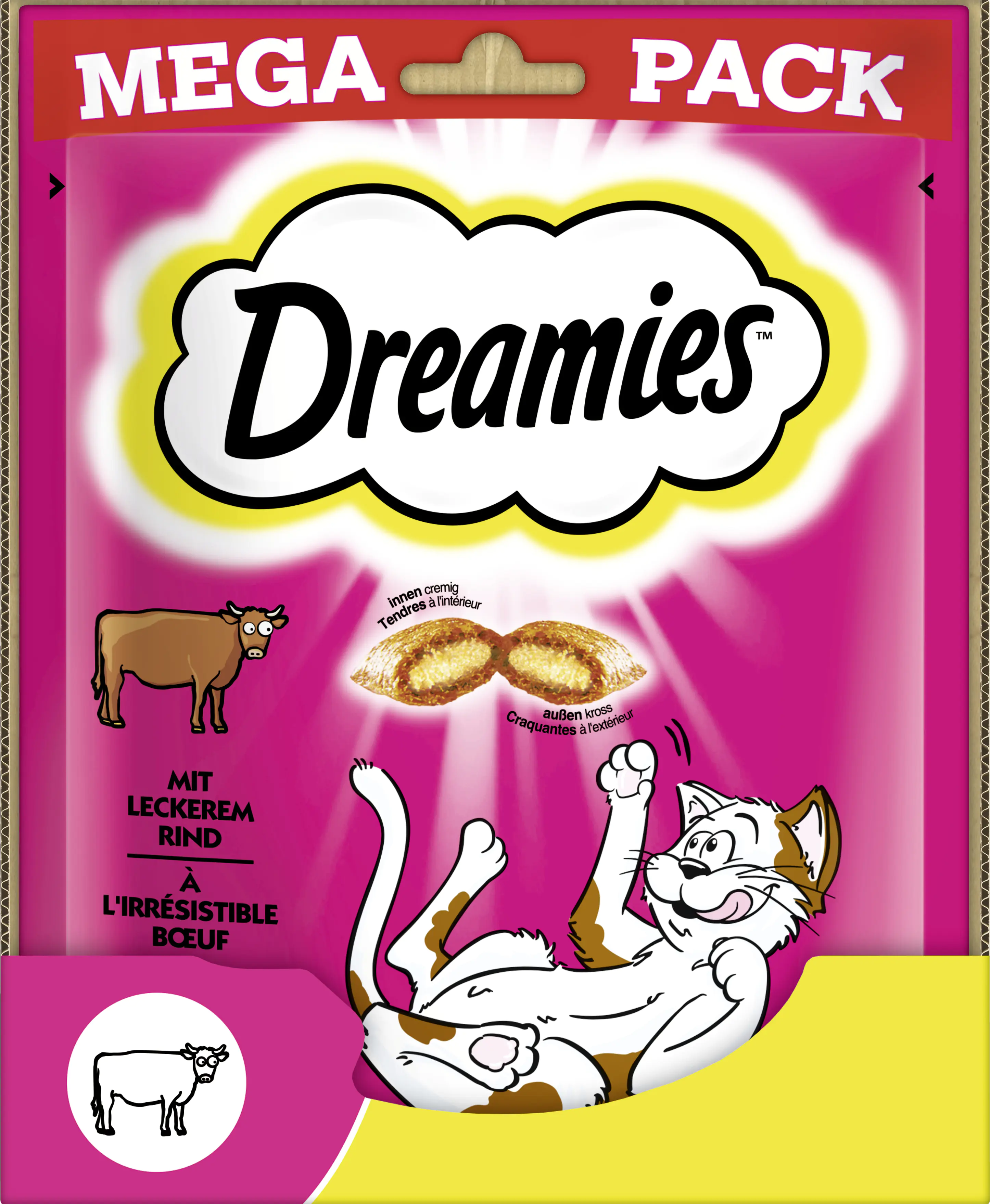 Dreamies Snacks mit Rind Katzensnack 180 g Dreamies Snacks mit Rind Katzensnack 180 g