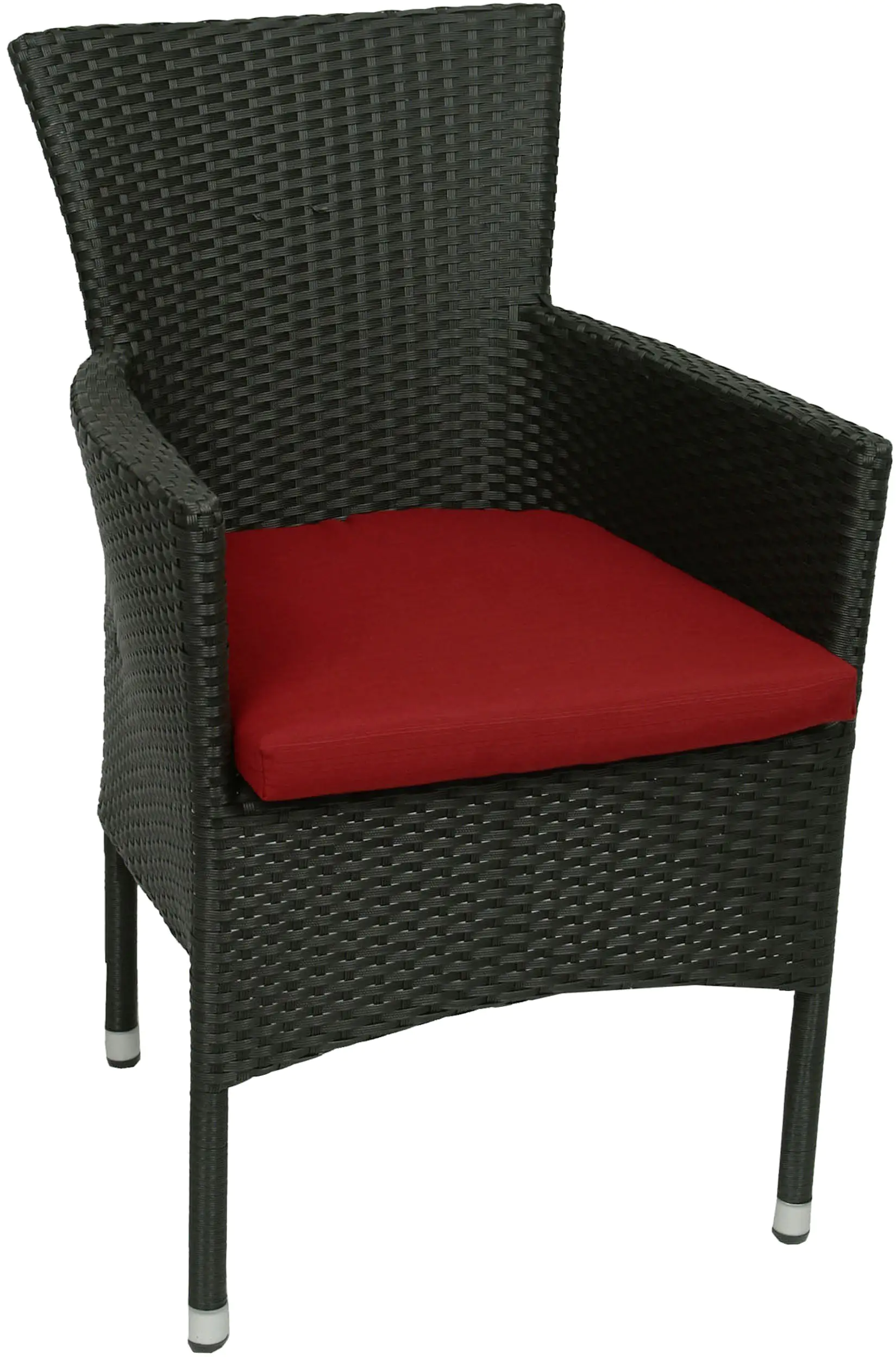 4014082013304_1008899 GO-DE Sitzkissen für Geflechtstuhl Malta 47 x 48 cm uni bordeaux