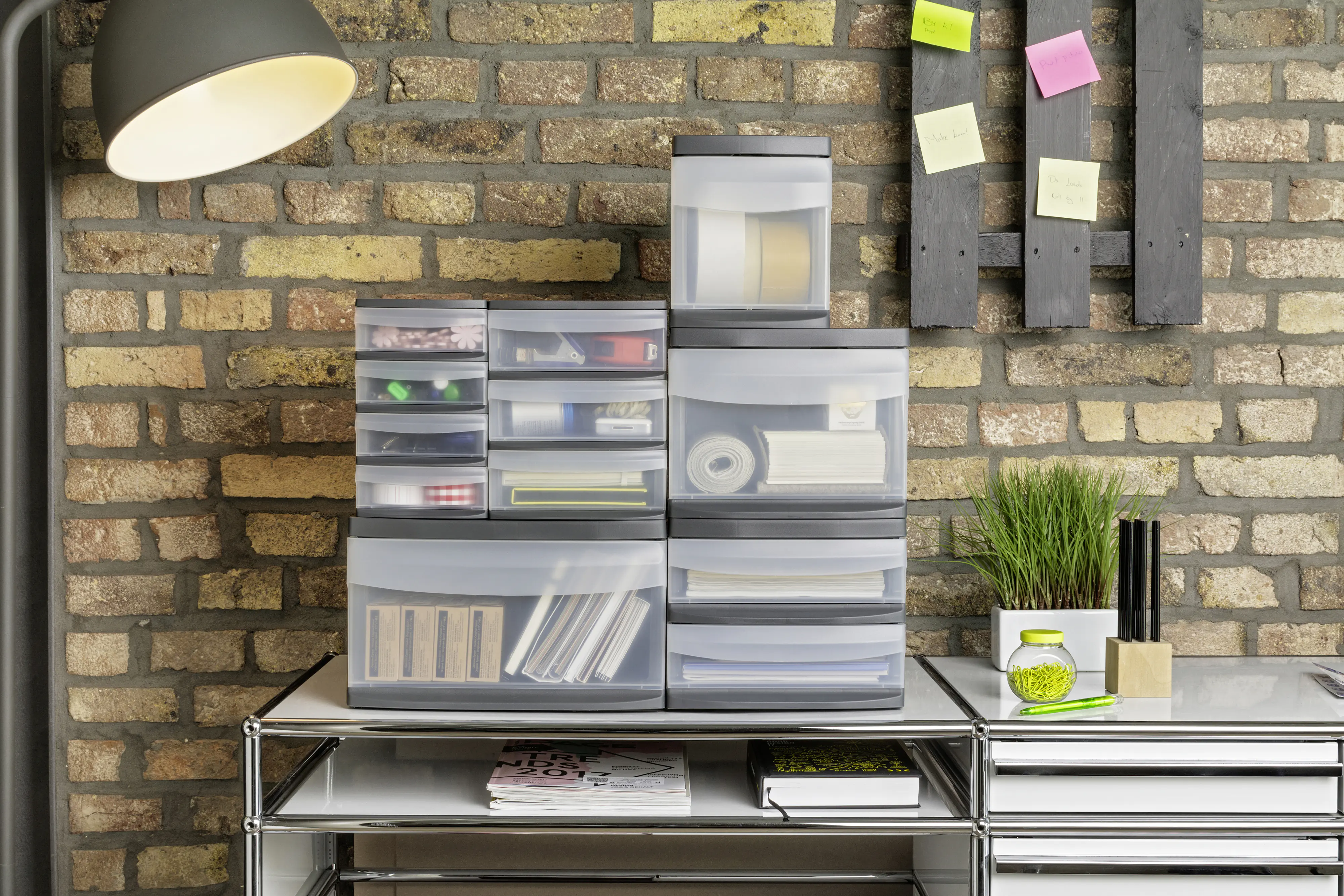 Rotho Schubladenbox Mono Systemix Slim 1 Schub anthrazit