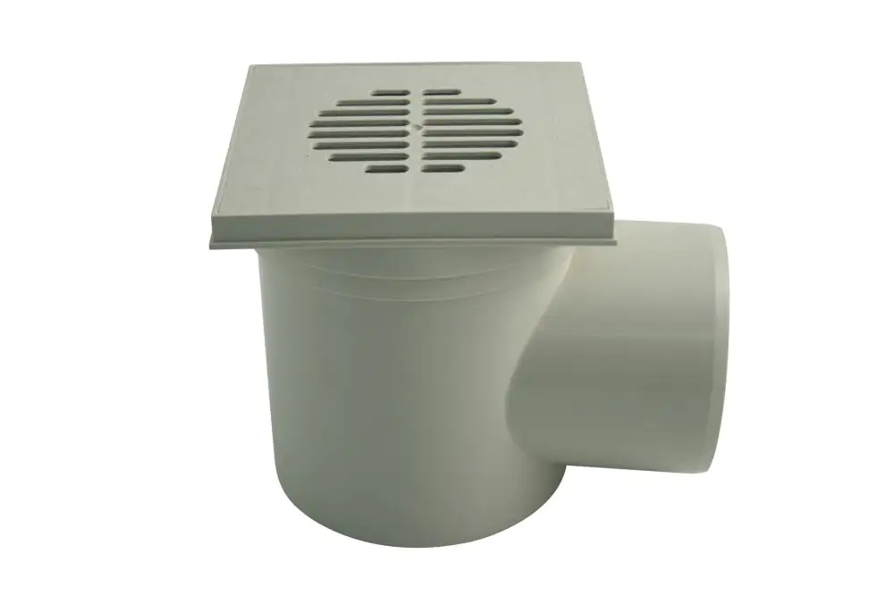 Marley Kellerablauf DN 110 Abgang waagerecht, Rost 15 x 15 cm