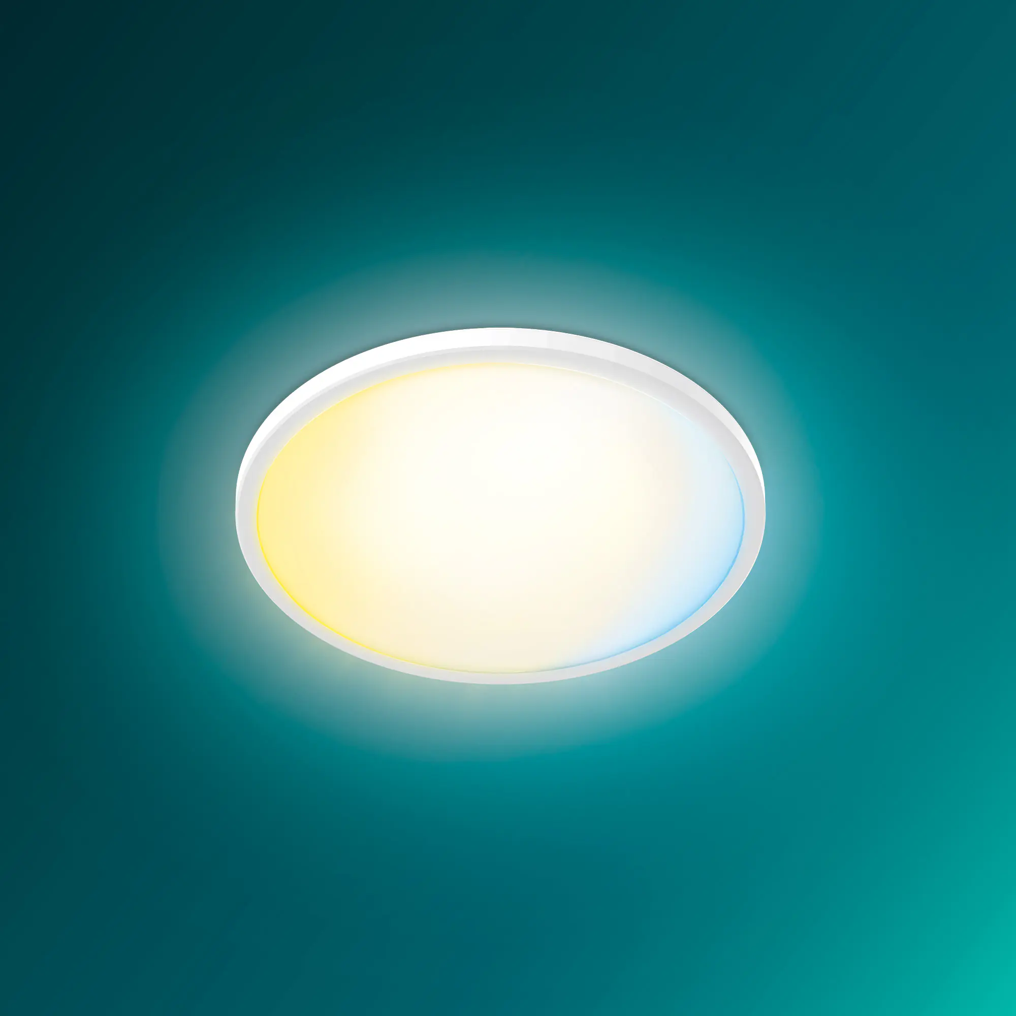 Philips LED Deckenleuchte Valen weiß Ø 42 x 2 cm warmweiß-kaltweiß dimmbar