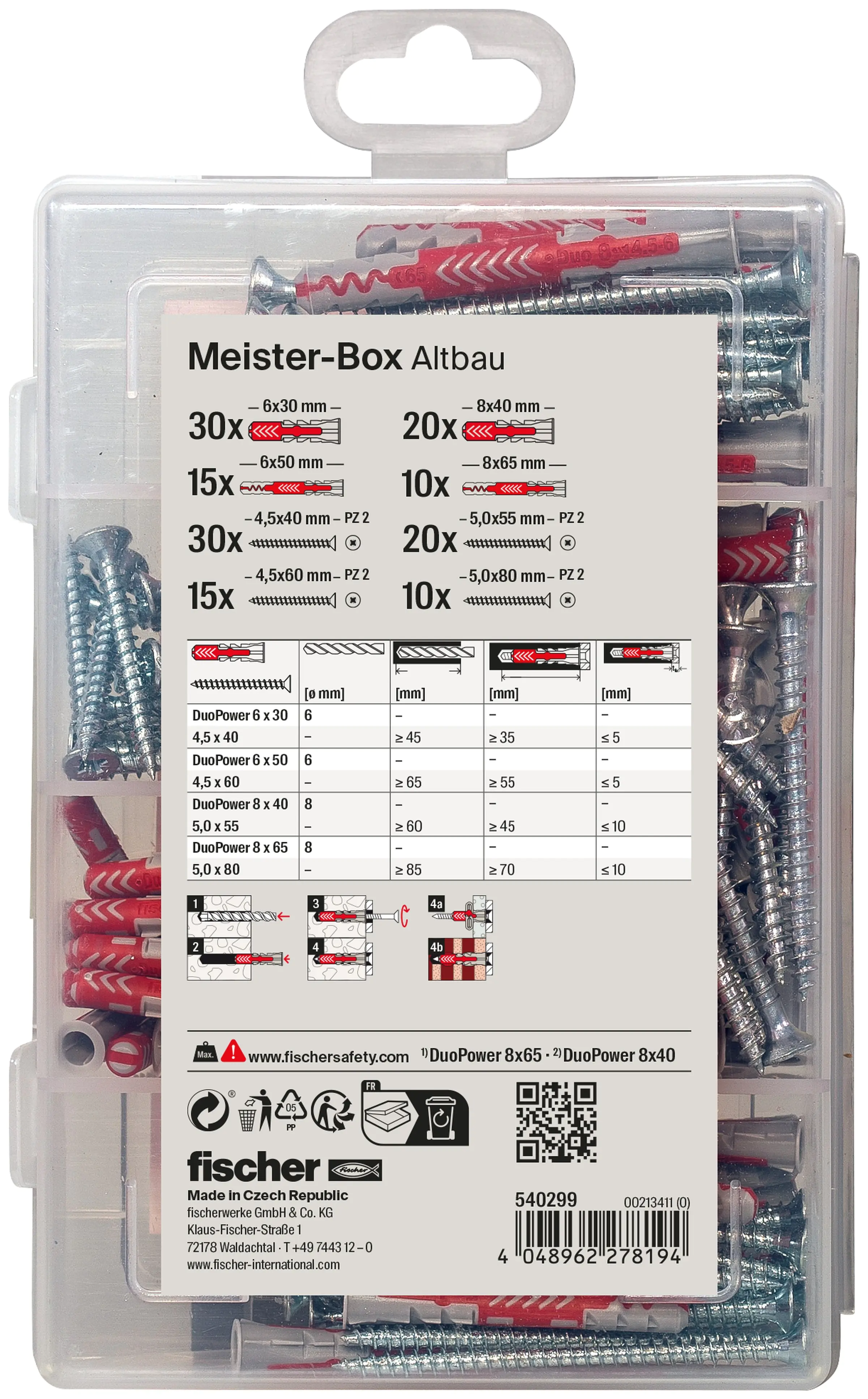 Fischer Meister-Box DuoPower - 150 Stück