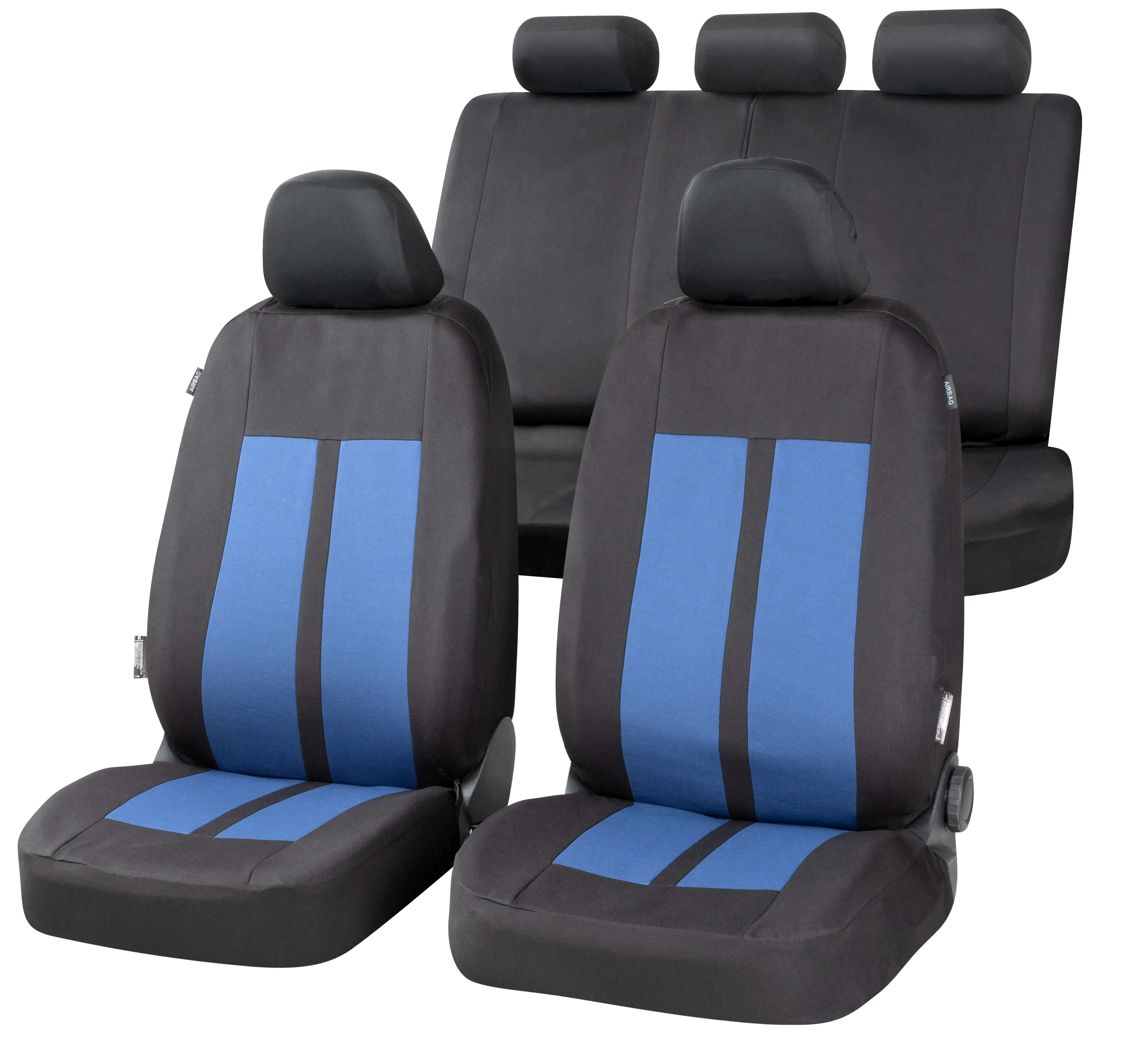 CarComfort Autositzbezug-Set Elphin schwarz-blau CarComfort Autositzbezug-Set Elphin schwarz-blau