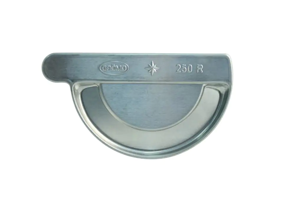 Marley Rinnen-Endstück NW 100 mm, für rechts, titan-zink