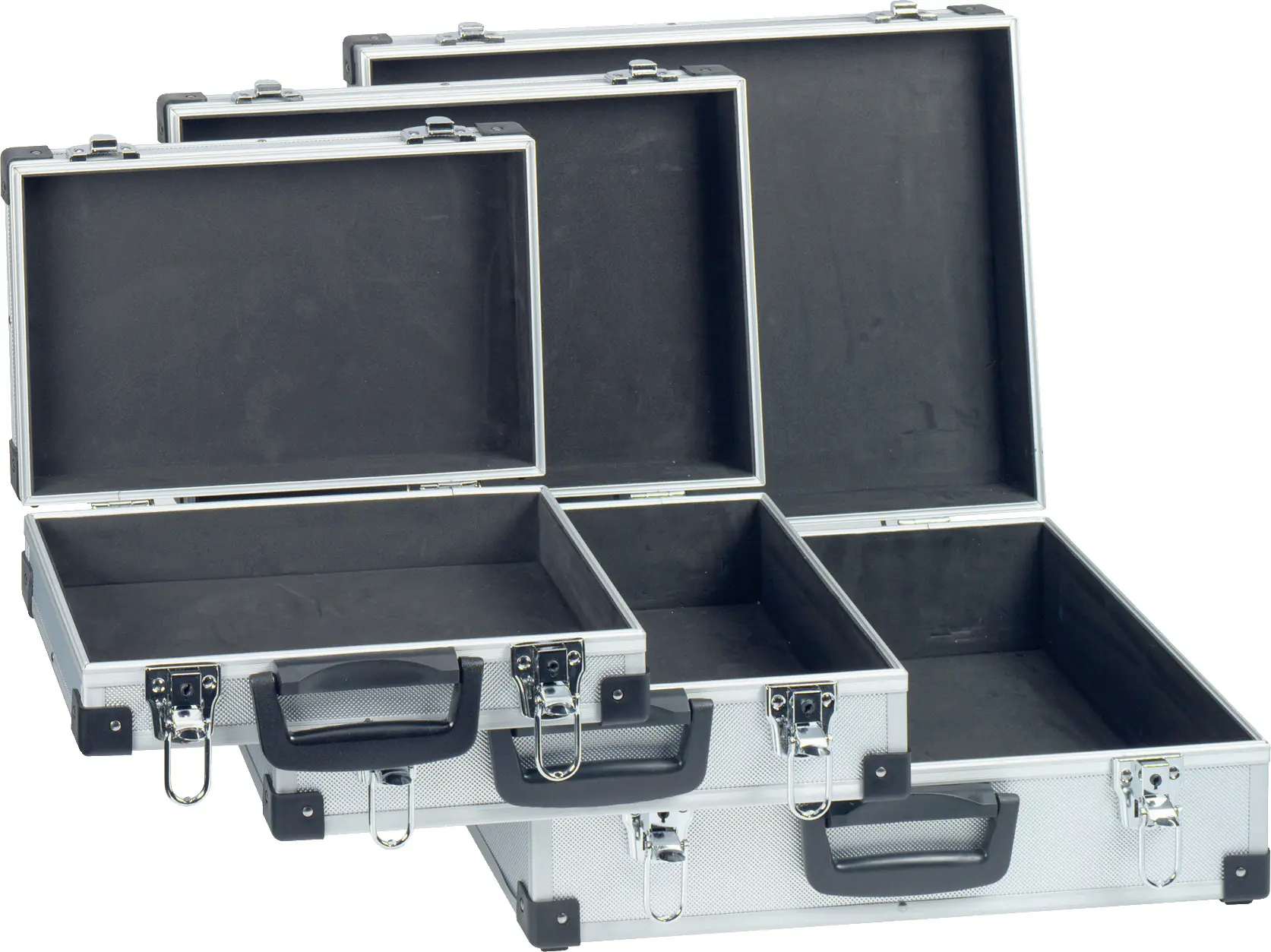 TrendLine Werkzeugkoffer unbestückt Aluminium 3er Set 