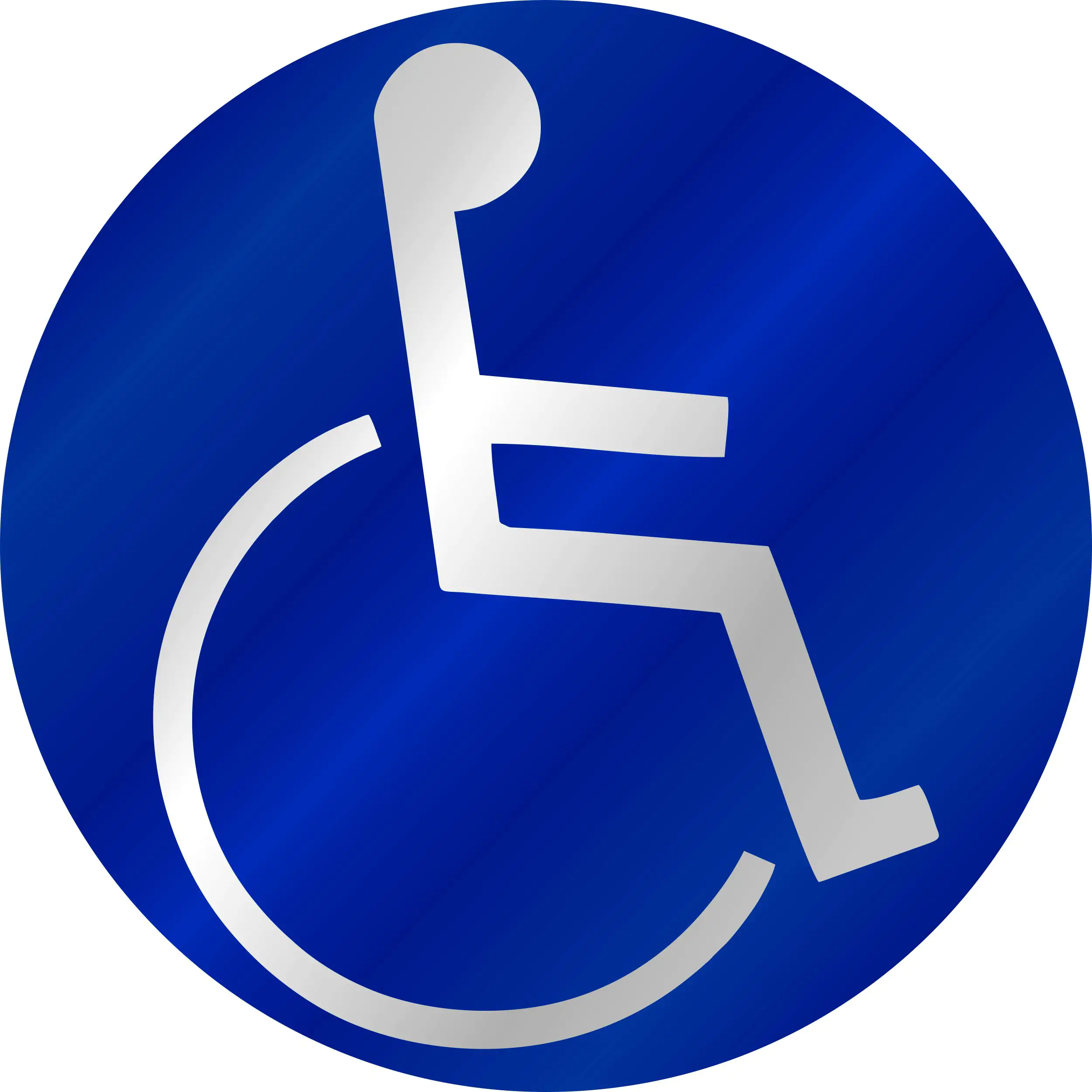 Hermann Schütz Aufkleber Behinderten-Symbol reflektierend blau Ø 90mm