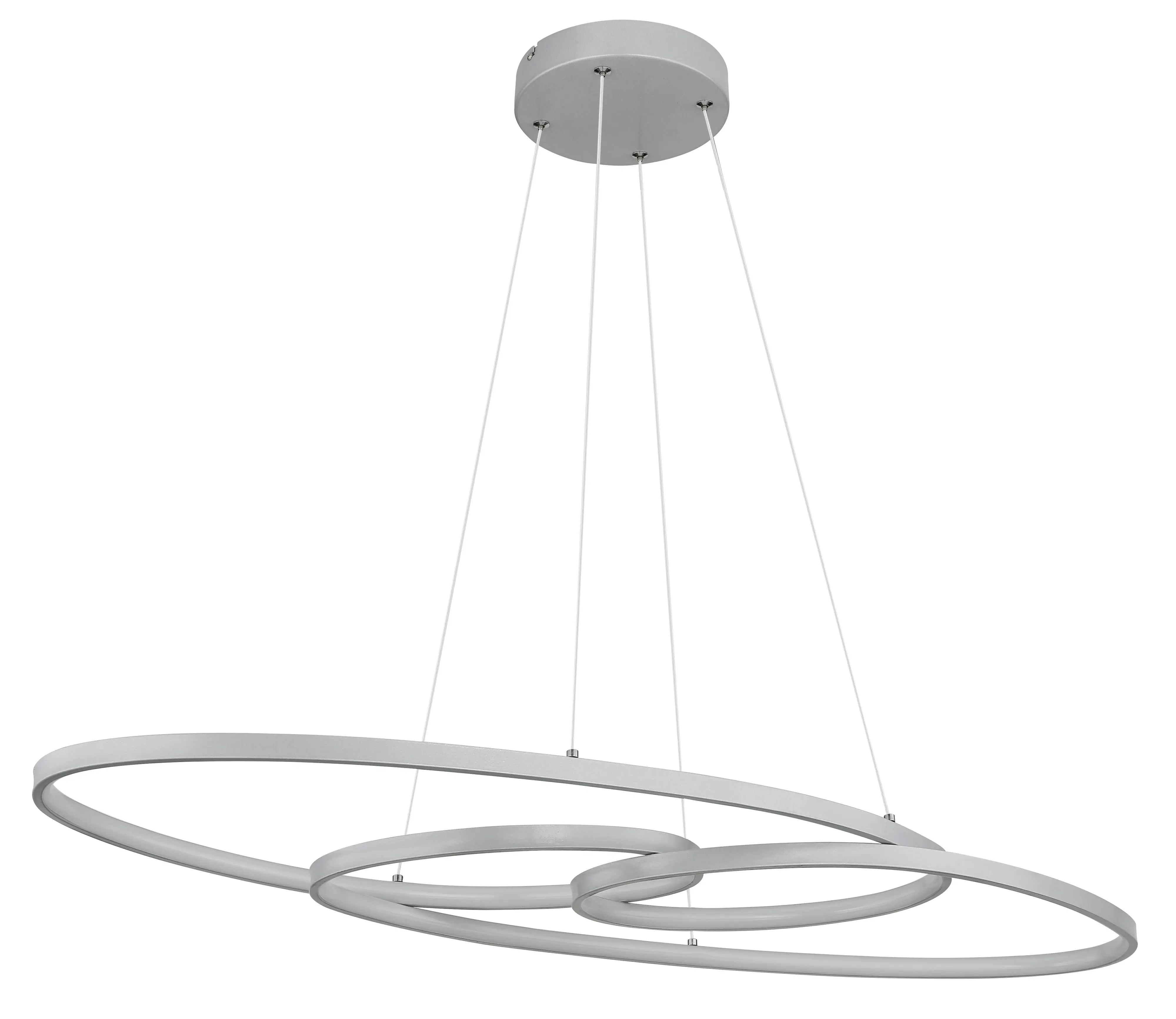 Globo Hängeleuchte Spira 100 x 120 cm silber matt CCT
