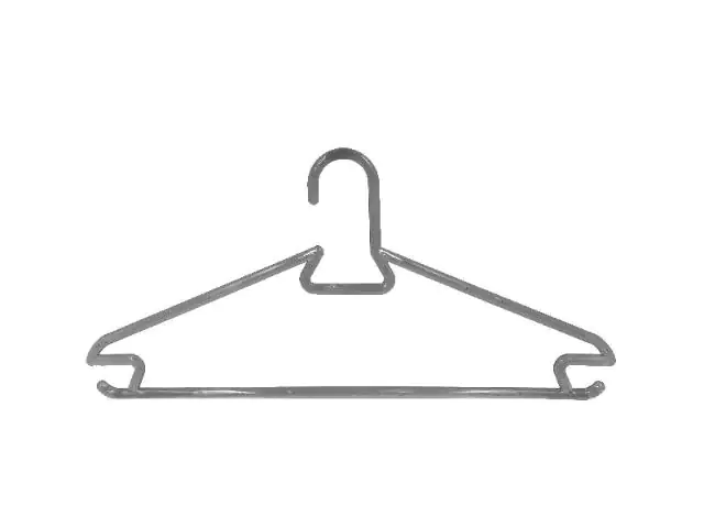 TrendLine Kleiderbügel mit Steg 5 Stück schwarz