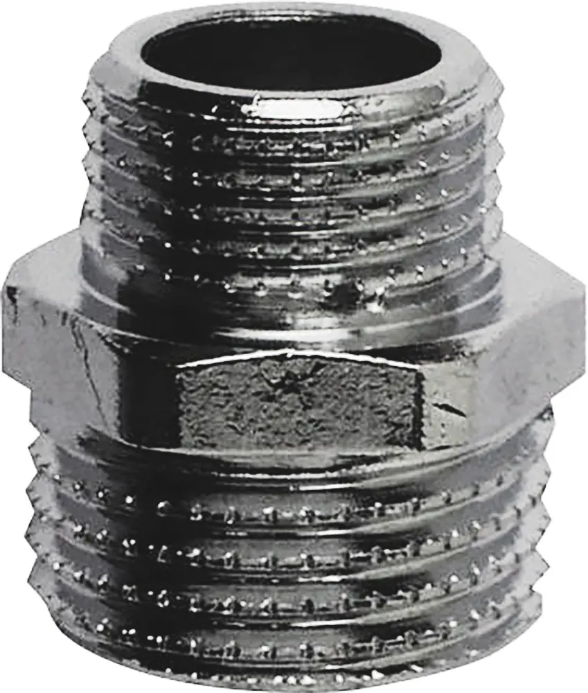 Cornat Reduziernippel messing verchromt 3/4" x 1/2" Außengewinde