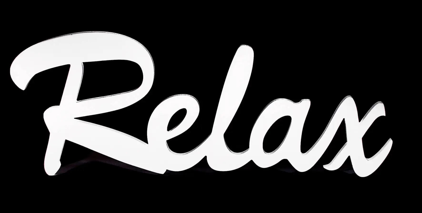 Schriftzug XL Relax weiß 76 x 29 cm
