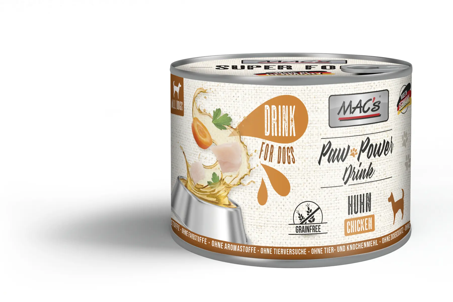 Macs Dog Hundenassfutter Adult Paw Power Drink getreidefrei 200 g Mono Huhn