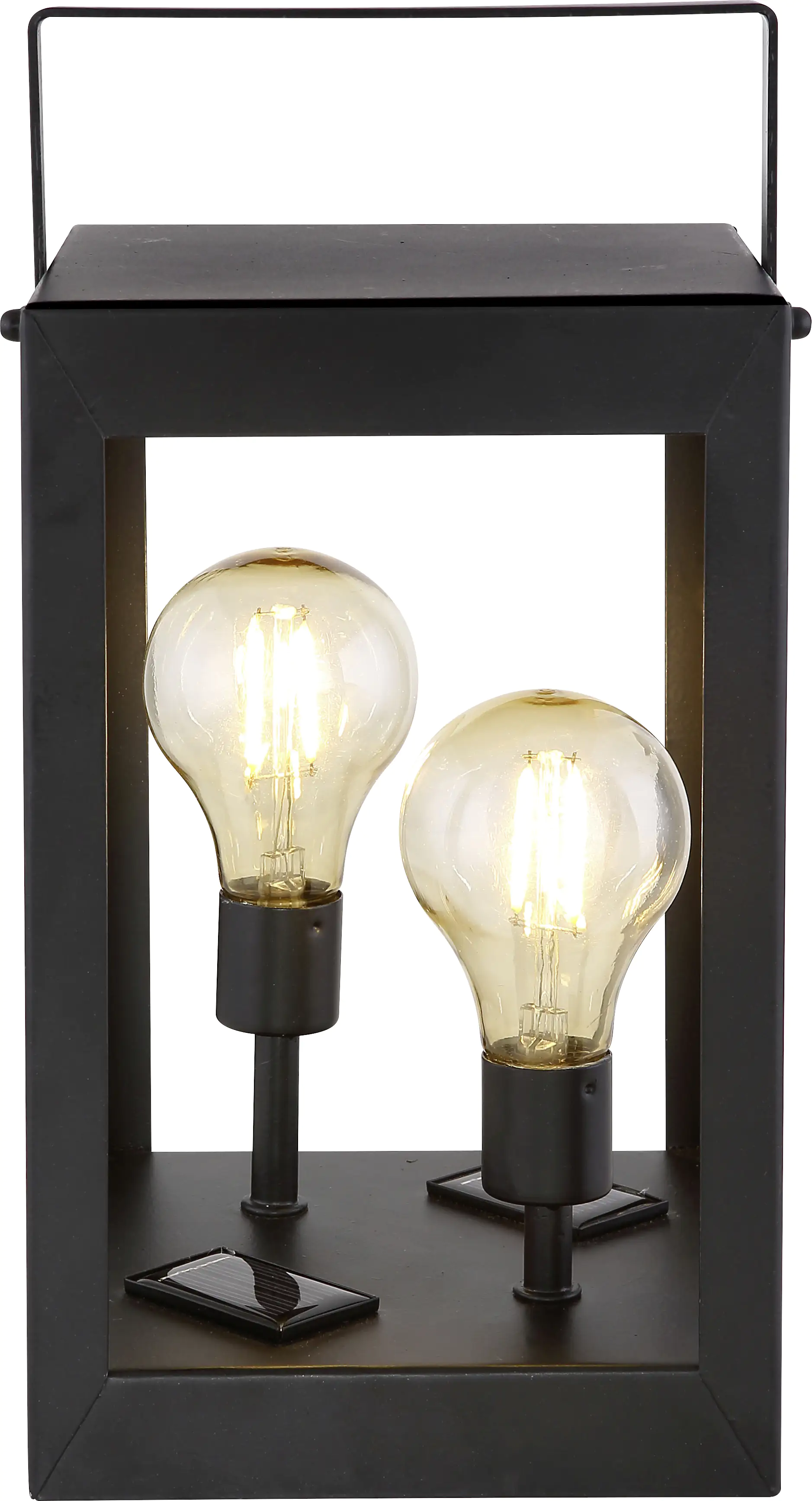 Globo LED Solarleuchte Laterne schwarz warmweiß