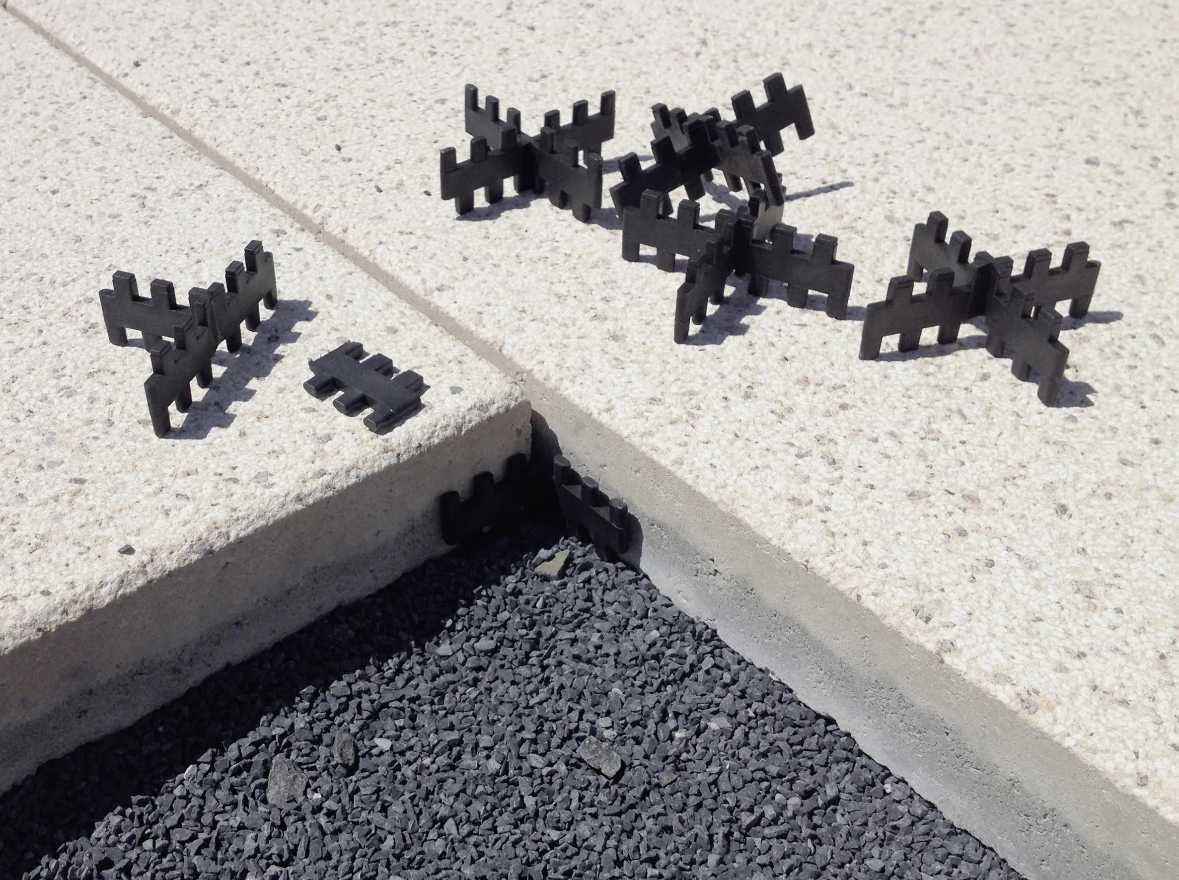 Kann Fugenkreuz für Betonplatten schwarz, 60 x 60 x 20 mm