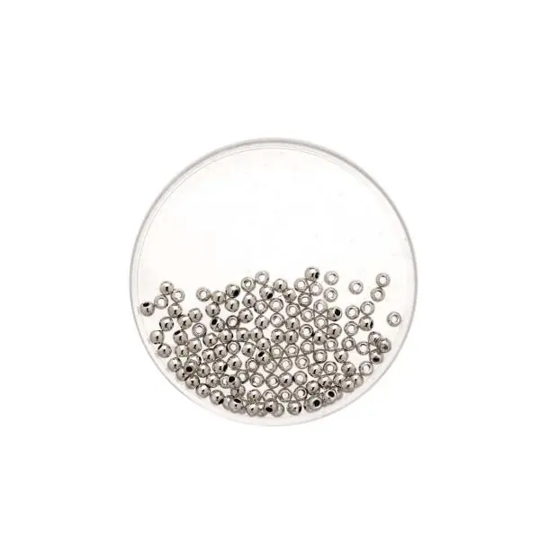 Metallic-Glorex Perle 5 mm 60 Stück , silberfarben