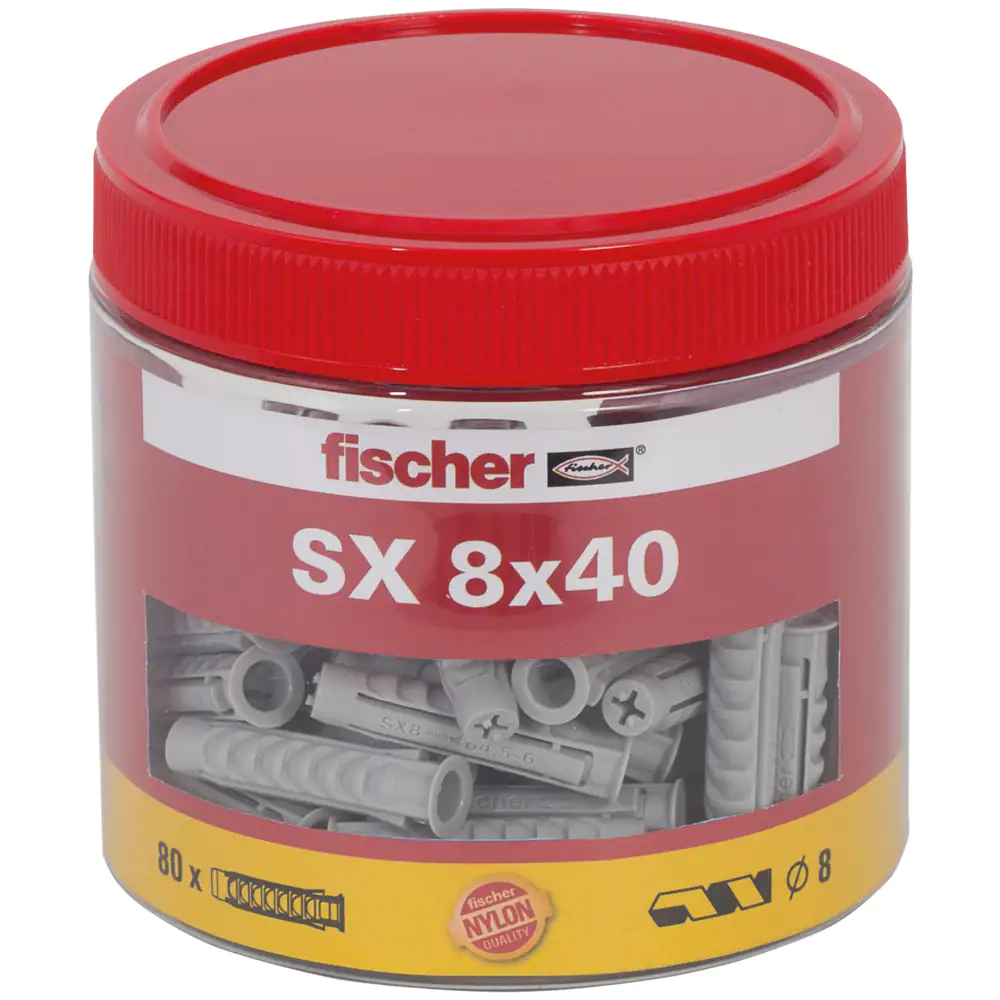 Fischer Spreizdübel SX 8.0 x 40 mm - 80 Stück