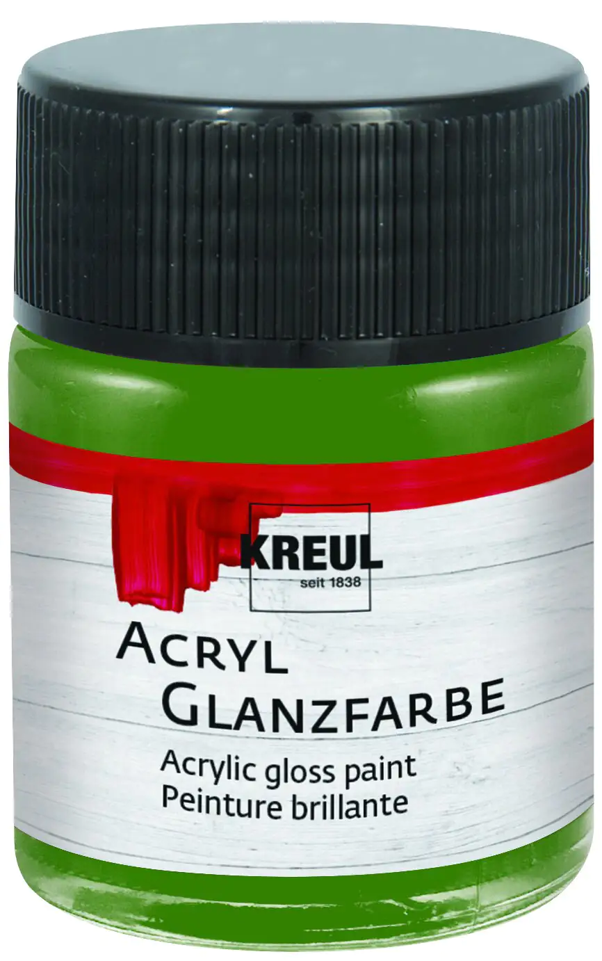 Kreul Acryl Glanzfarbe olivgrün 50 ml