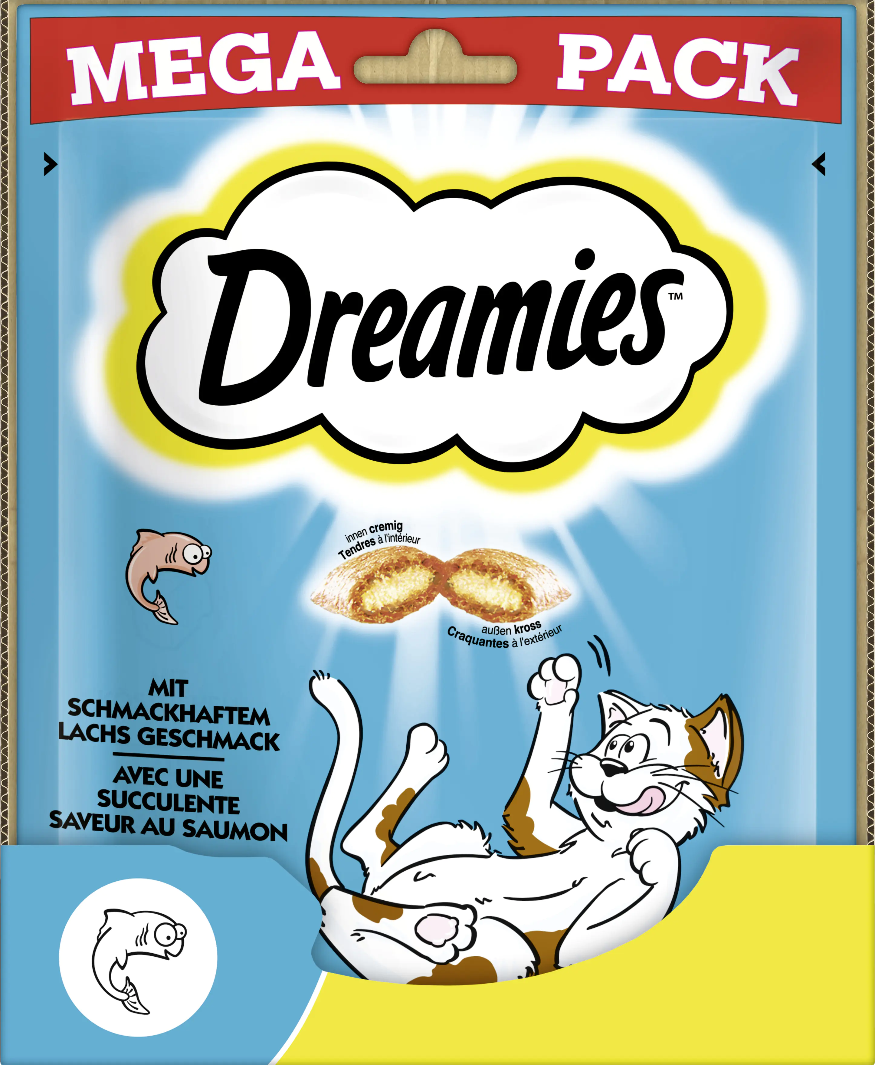 DREAMIES Katzensnack mit Lachs 180 g Mega Pack DREAMIES Katzensnack mit Lachs 180 g Mega Pack