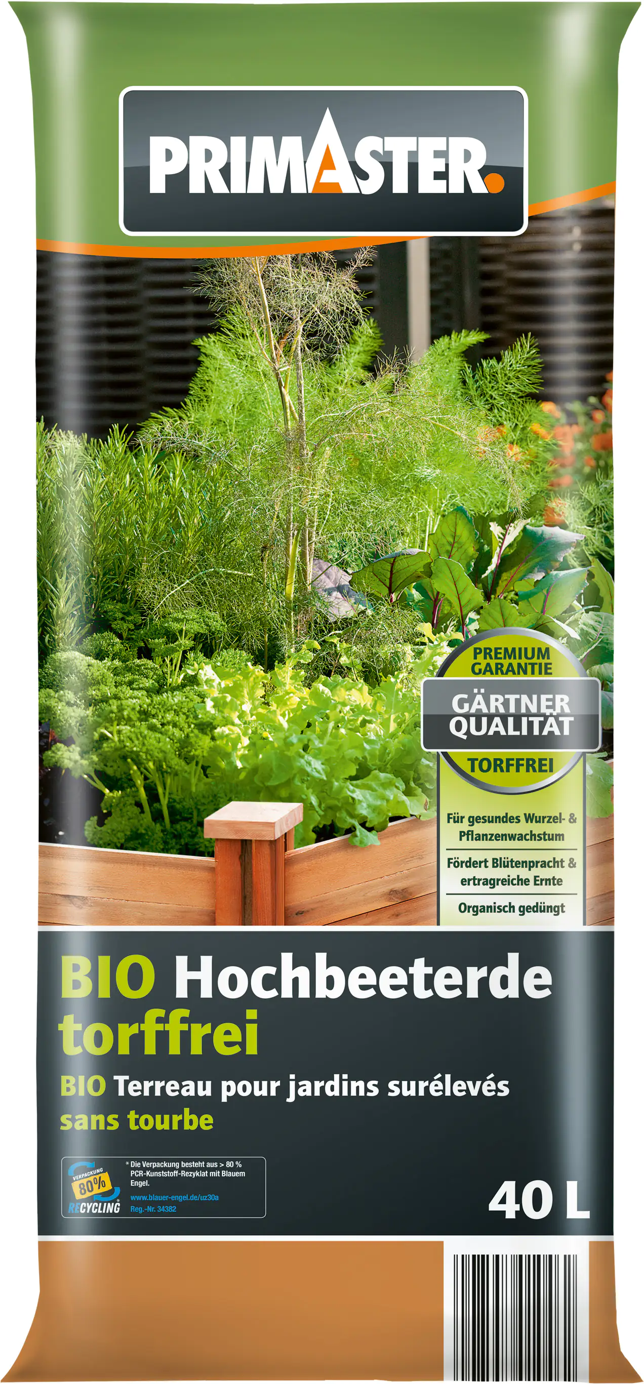 Primaster Bio Hochbeeterde 40 L torffrei Primaster Bio Hochbeeterde 40 L torffrei