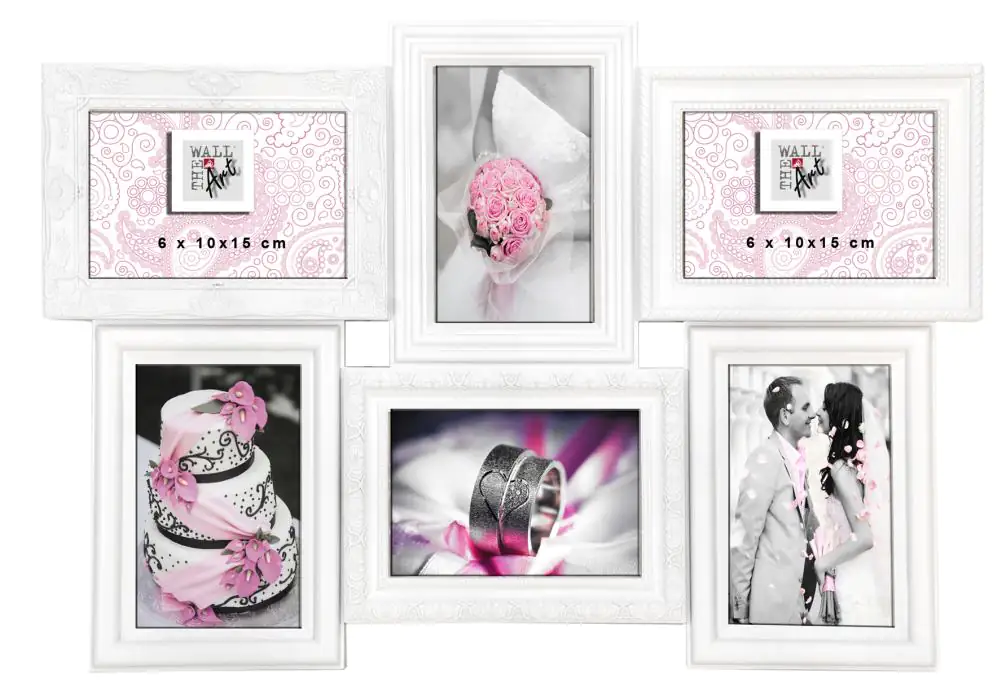 Bilderrahmen Multi Classic 6 Fotos, weiß, 50 x 45 cm