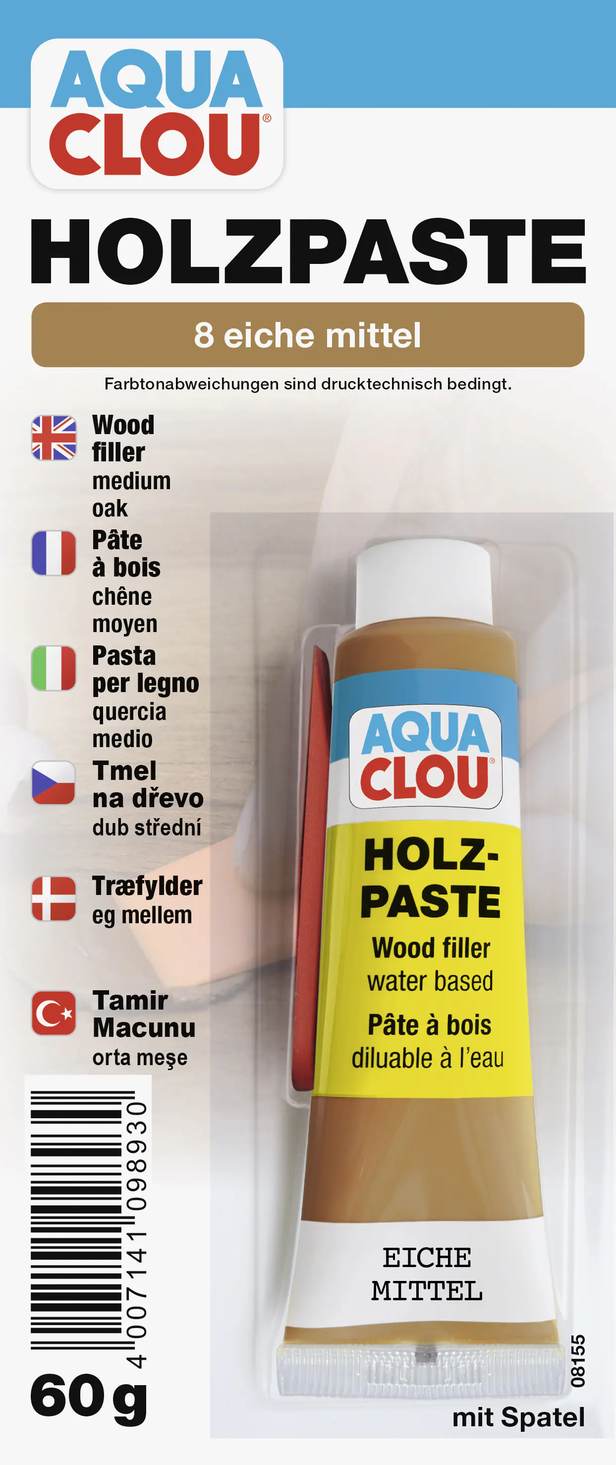 Clou Holzpaste 60 g eiche mittel