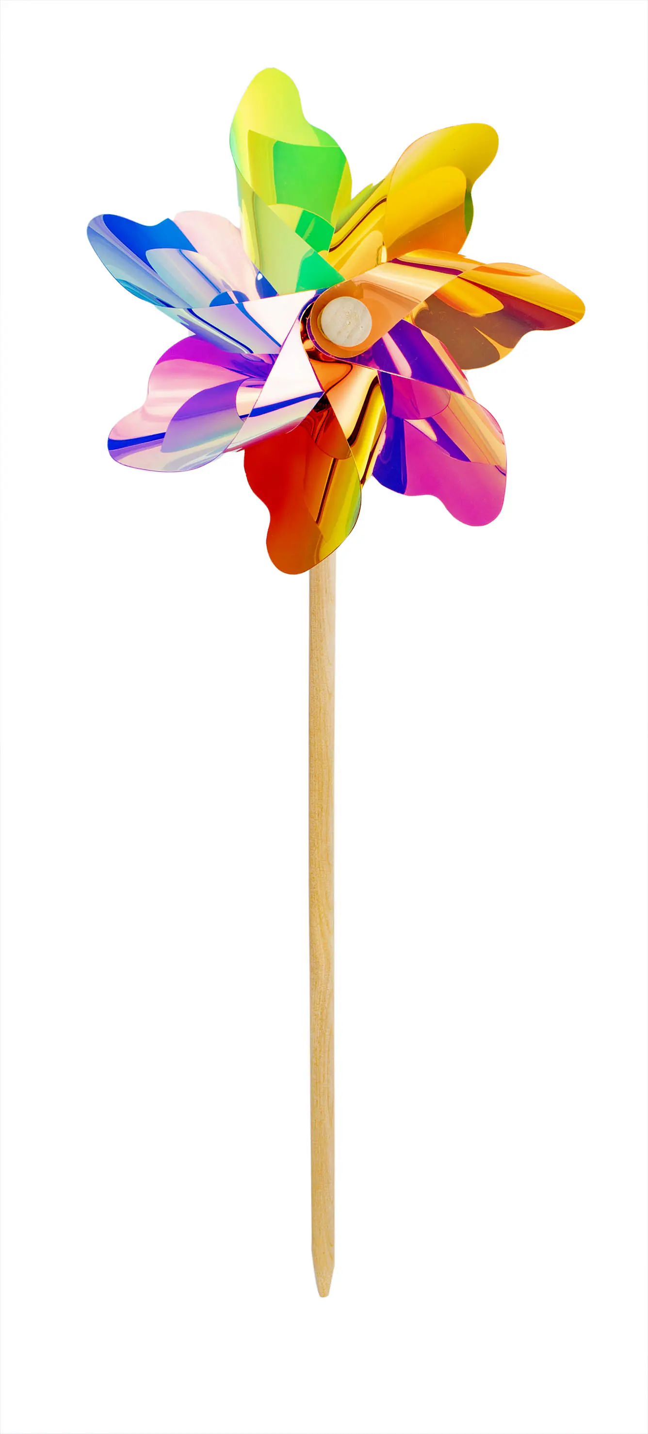 Glorex Gartenstecker Windrad 17 x 48 cm bunt irisierend