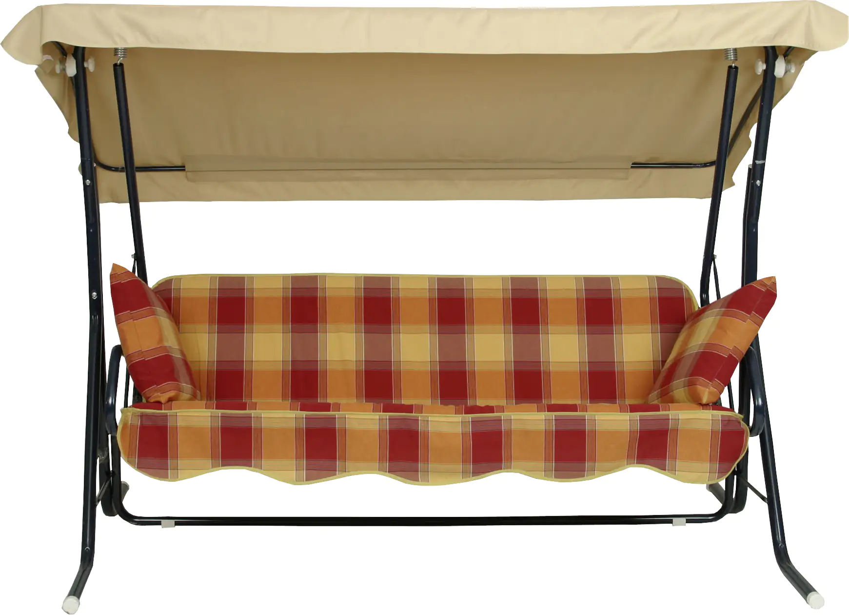 GO-DE Auflage für Hollywoodschaukel 180 x 110 x 8 cm, orange, rot kariert GO-DE Auflage für Hollywoodschaukel 180 x 110 x 8 cm, orange, rot kariert