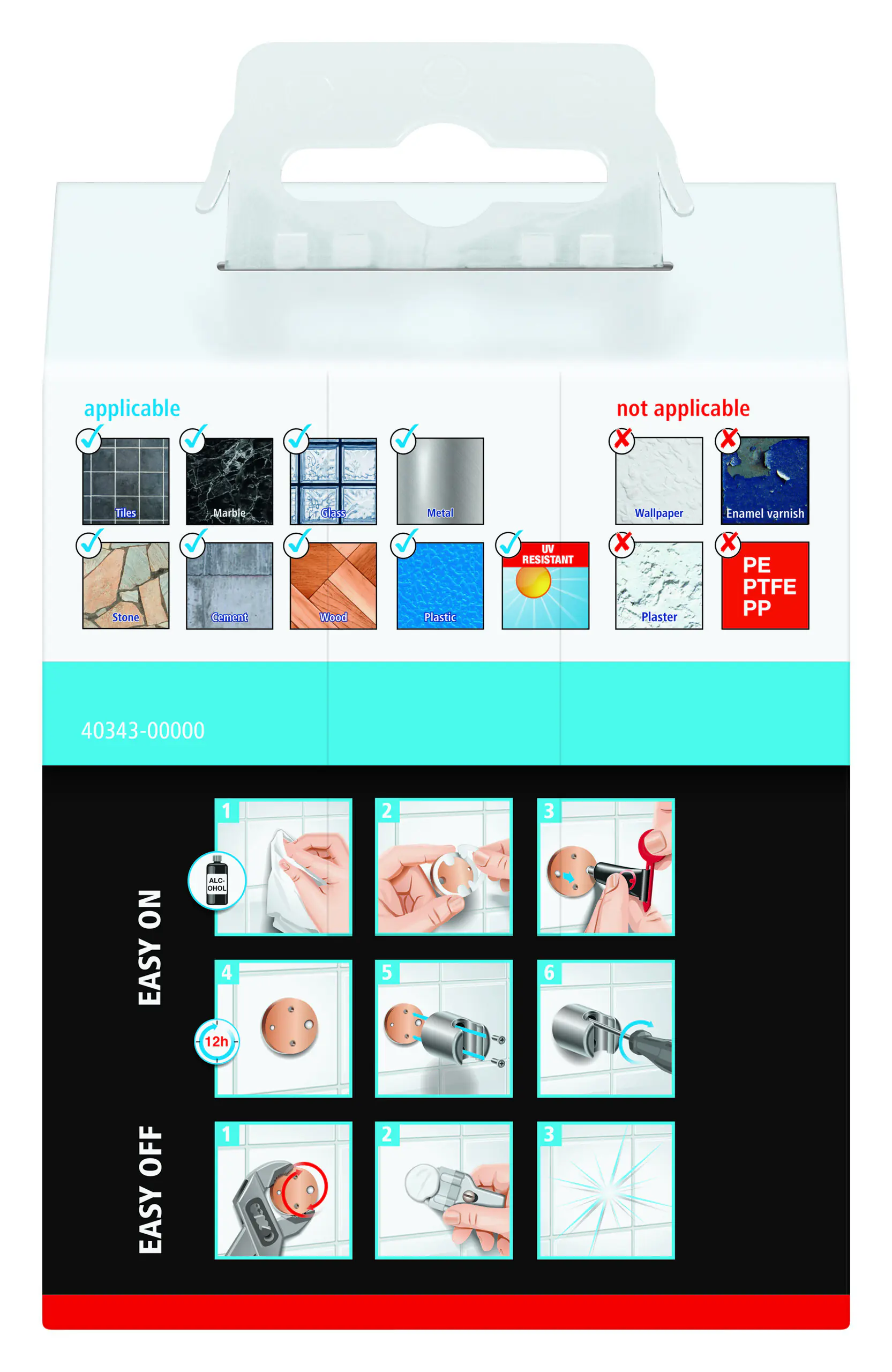 tesa Duschkopfhalterung Spaa chrom