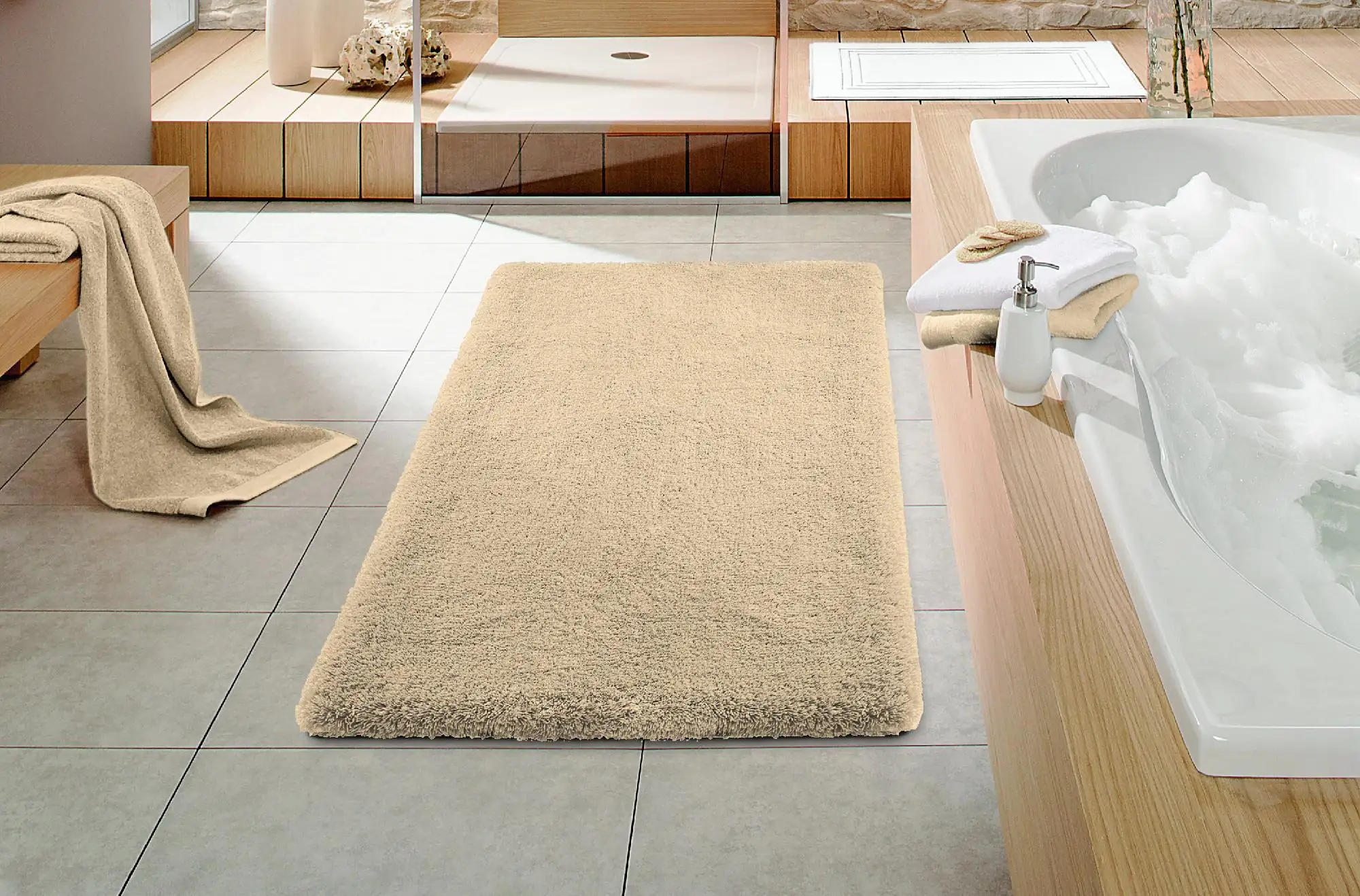 Primaster Bodenteppich sandbeige 100 x 60 cm