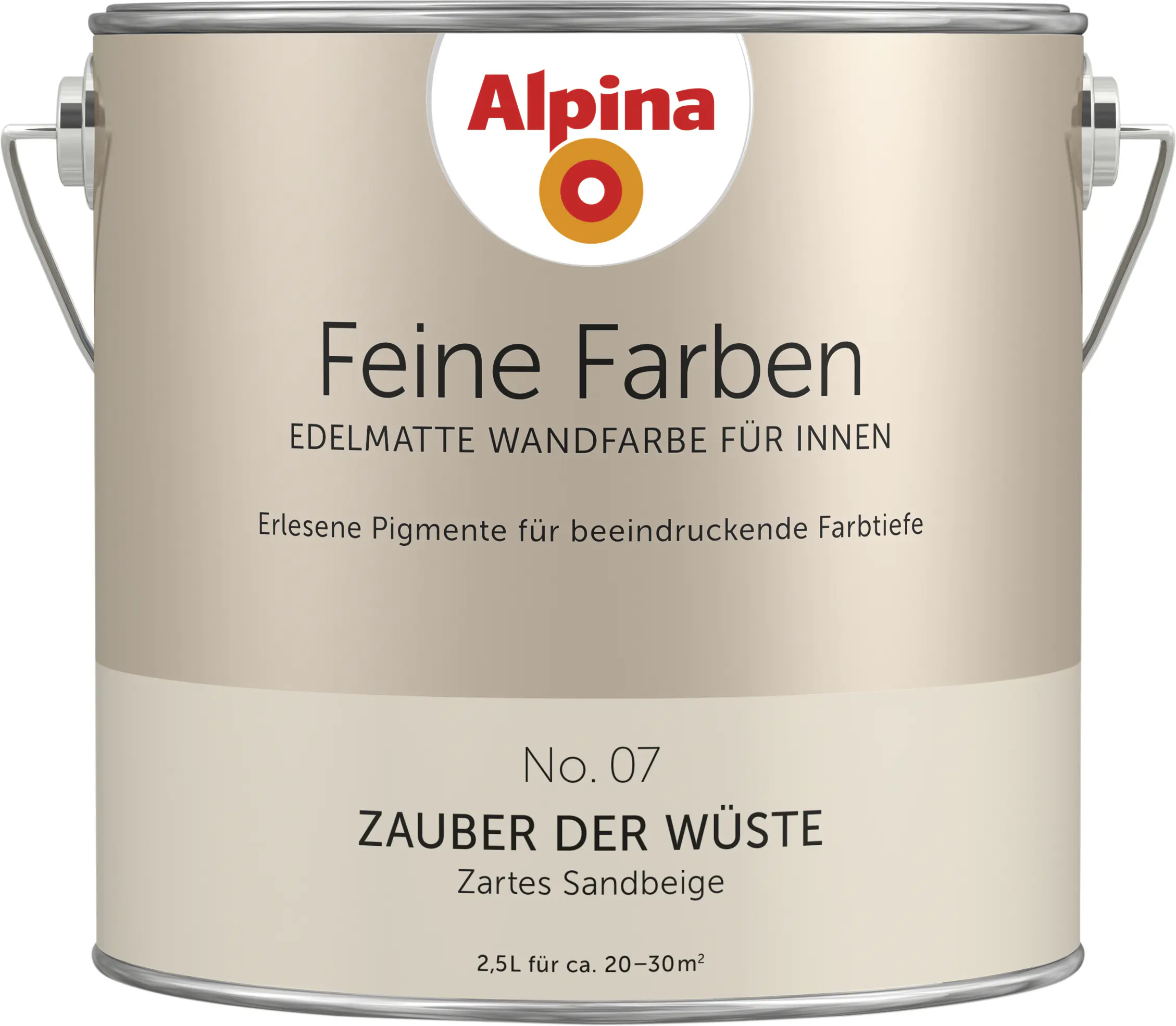 Alpina Feine Farben Wandfarbe No. 07 Zauber der Wüste - zartes sandbeige 2,5 L