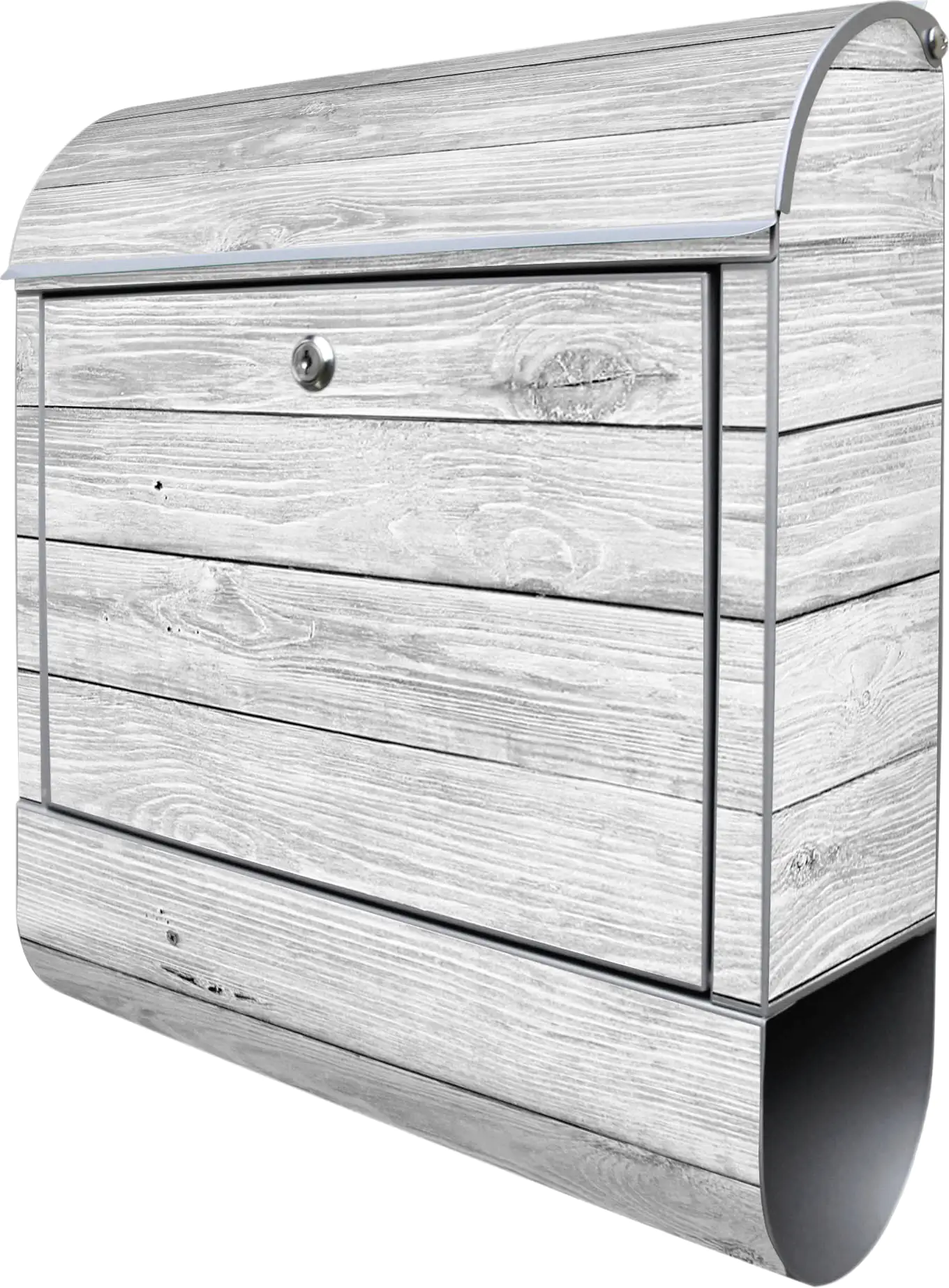 Burg Wächter Motivbriefkasten Holz weiß gebeizt 46 x 38 x 12.5 cm