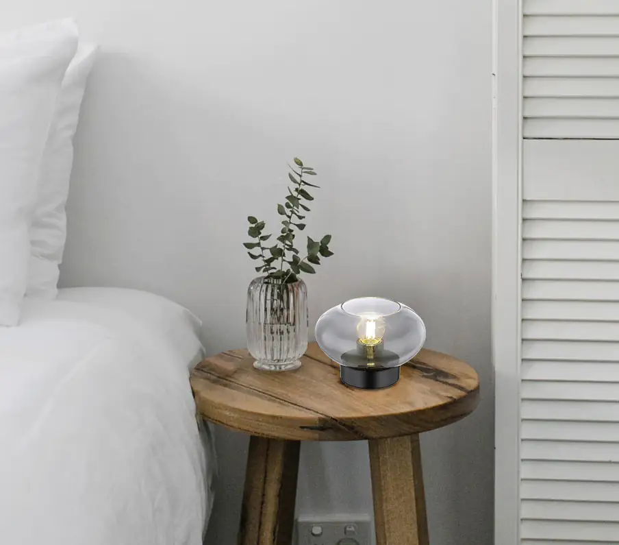 Globo Tischleuchte Shaun schwarz 12,5 x 18 cm Globo Tischleuchte Shaun schwarz 12,5 x 18 cm