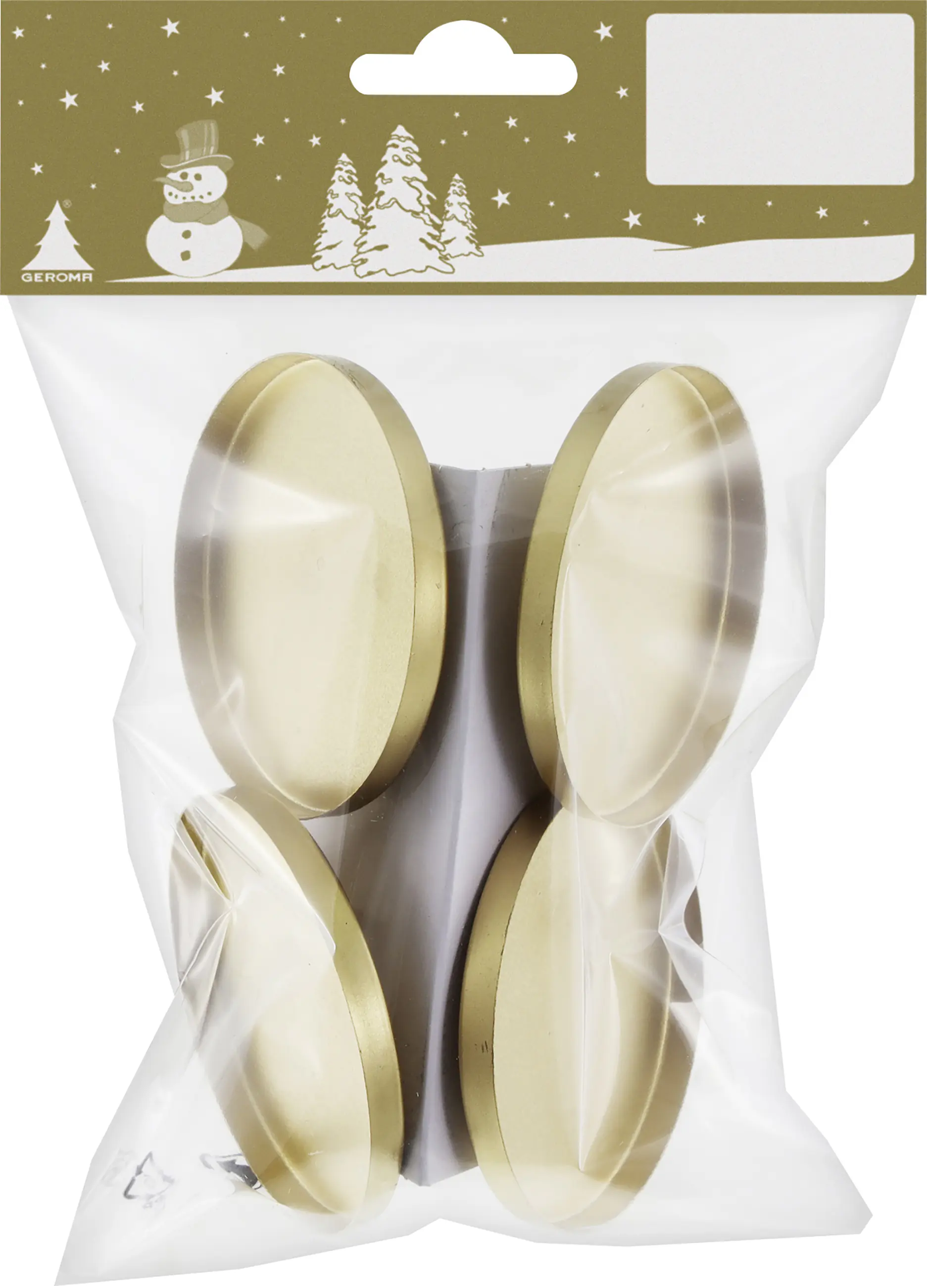 Teelichthalter Metall Ø 6 cm gold 4 Stück