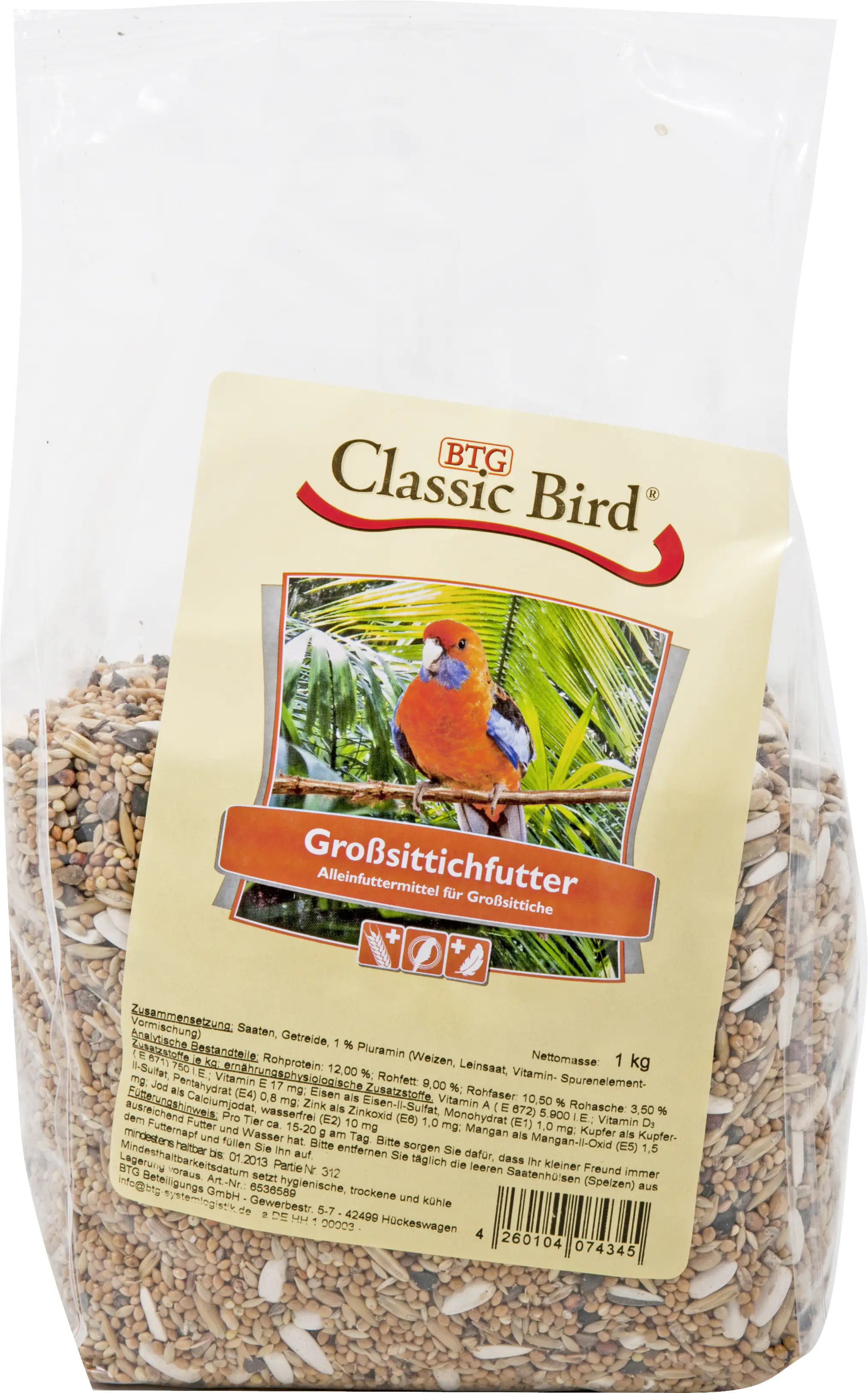 Classic Bird Großsittichfutter 1 kg Classic Bird Großsittichfutter 1 kg
