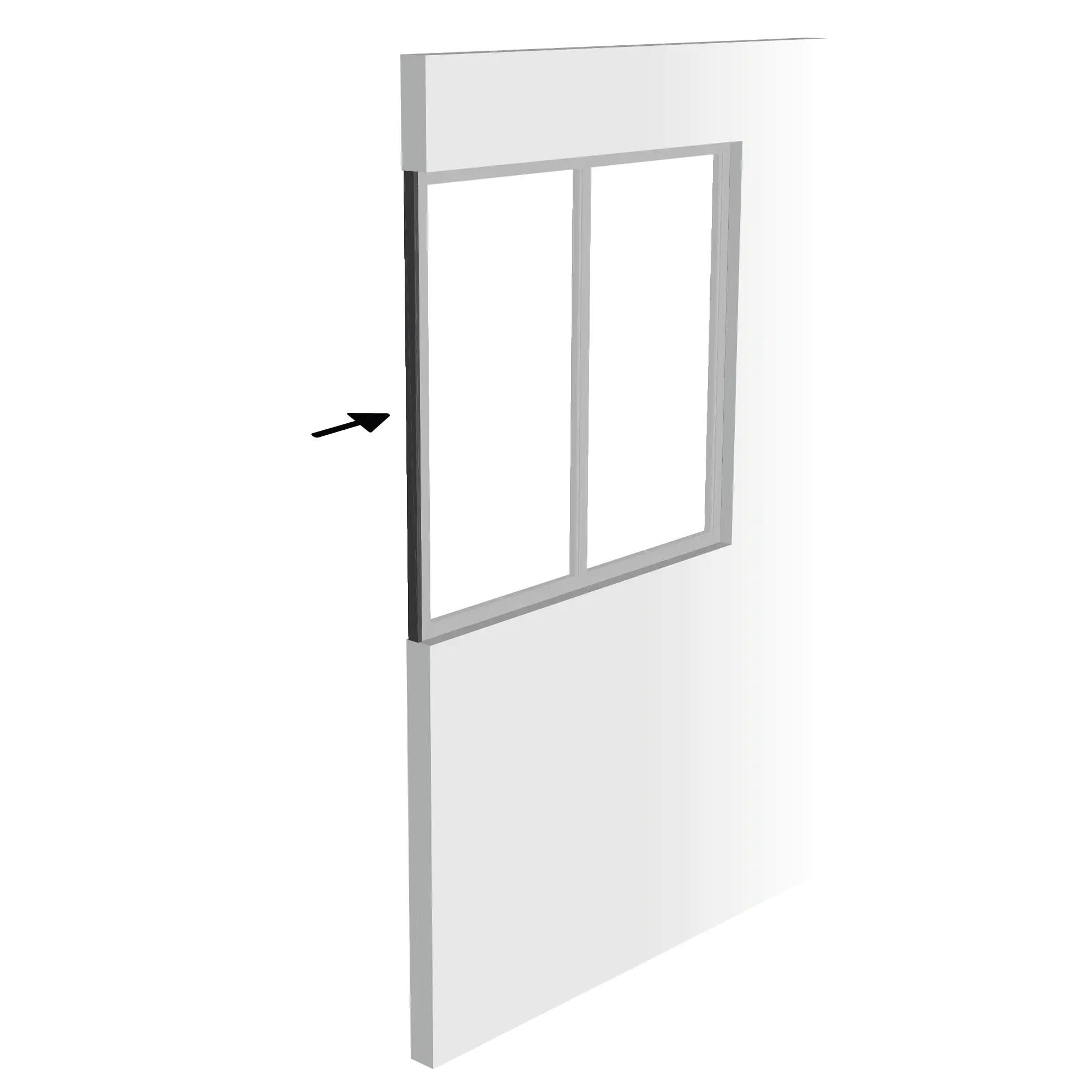 Wandabschlussprofil für Trennwand Verriere Modulo 120 cm