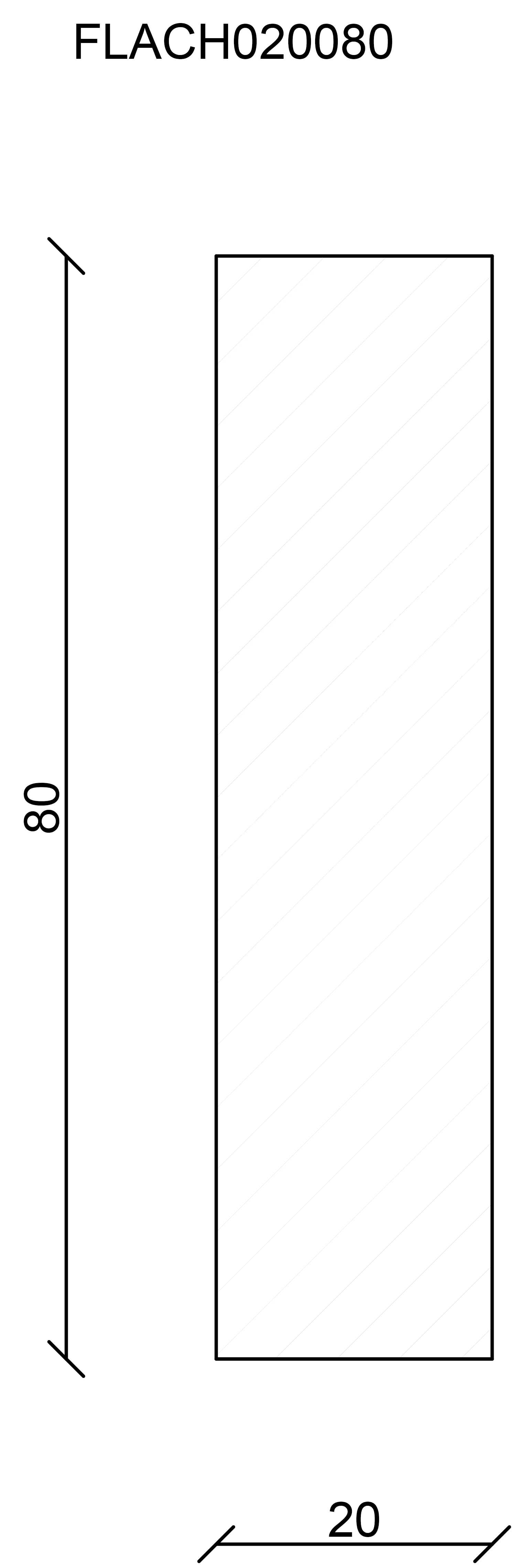 FN Neuhofer Flachleiste 200 cm 80 x 20 mm Fichte/Kiefer