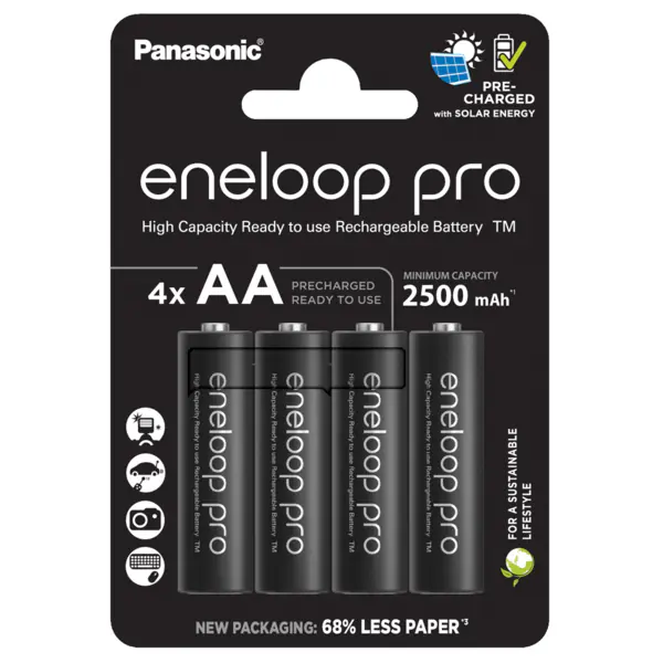Eneloop Akku AA Batterien 4 Stück 2500 mAh