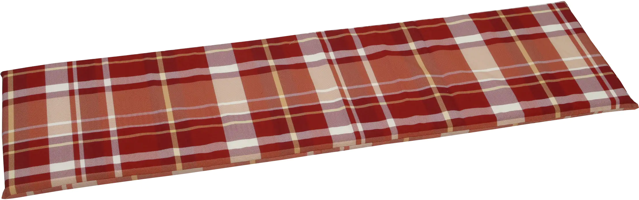 GO-DE Bank-Auflage 3-Sitzer rot kariert 147 x 43 x 4 cm rot kariert