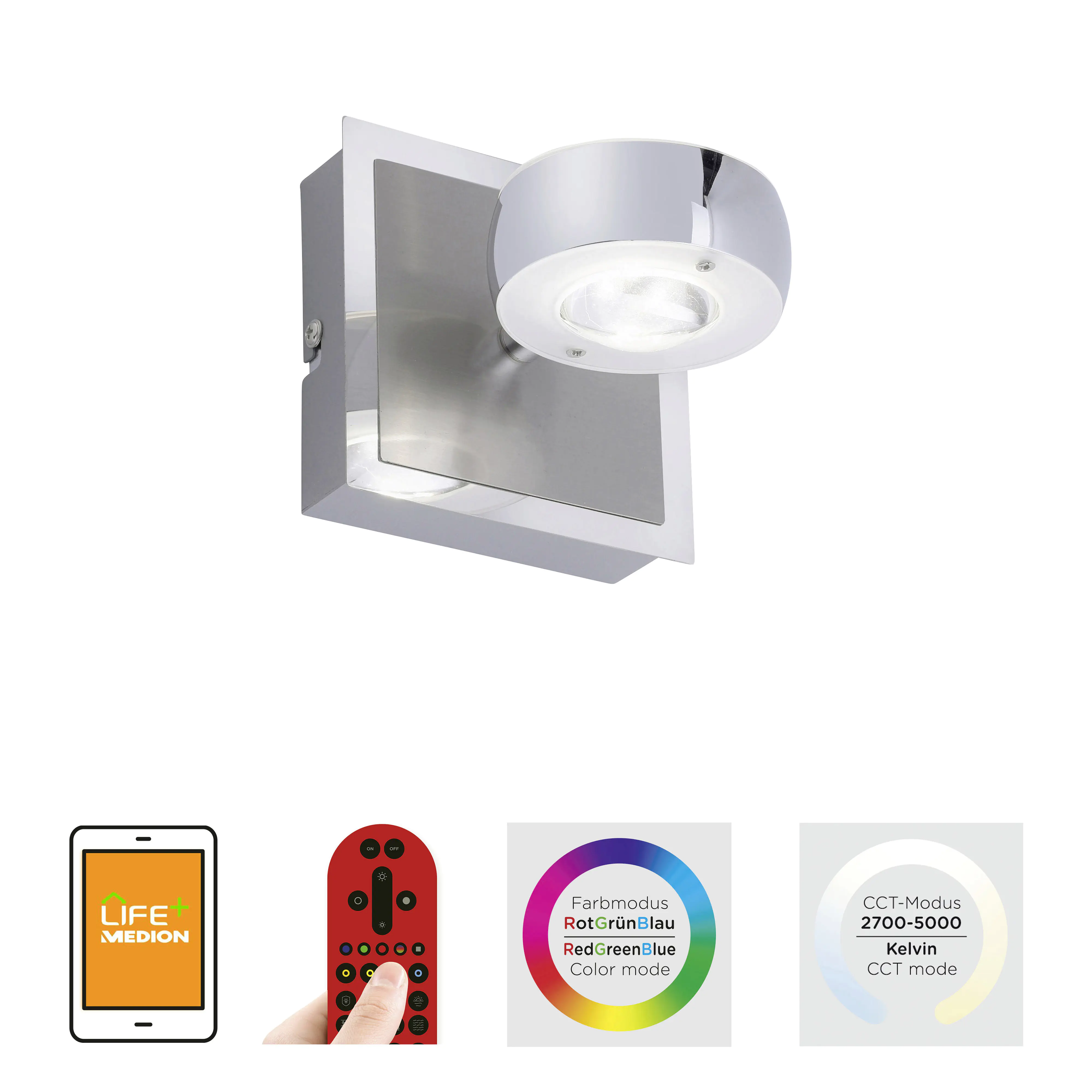 JustLight Lola Smart LED Wandleuchte Opti 12 cm Up & Down RGBW Smart JustLight Lola Smart LED Wandleuchte Opti 12 cm Up & Down RGBW Smart