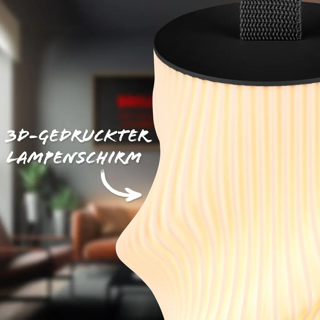 Briloner LED Akku-Tischleuchte Tubi schwarz 2W 150lm warmweiß dimmbar